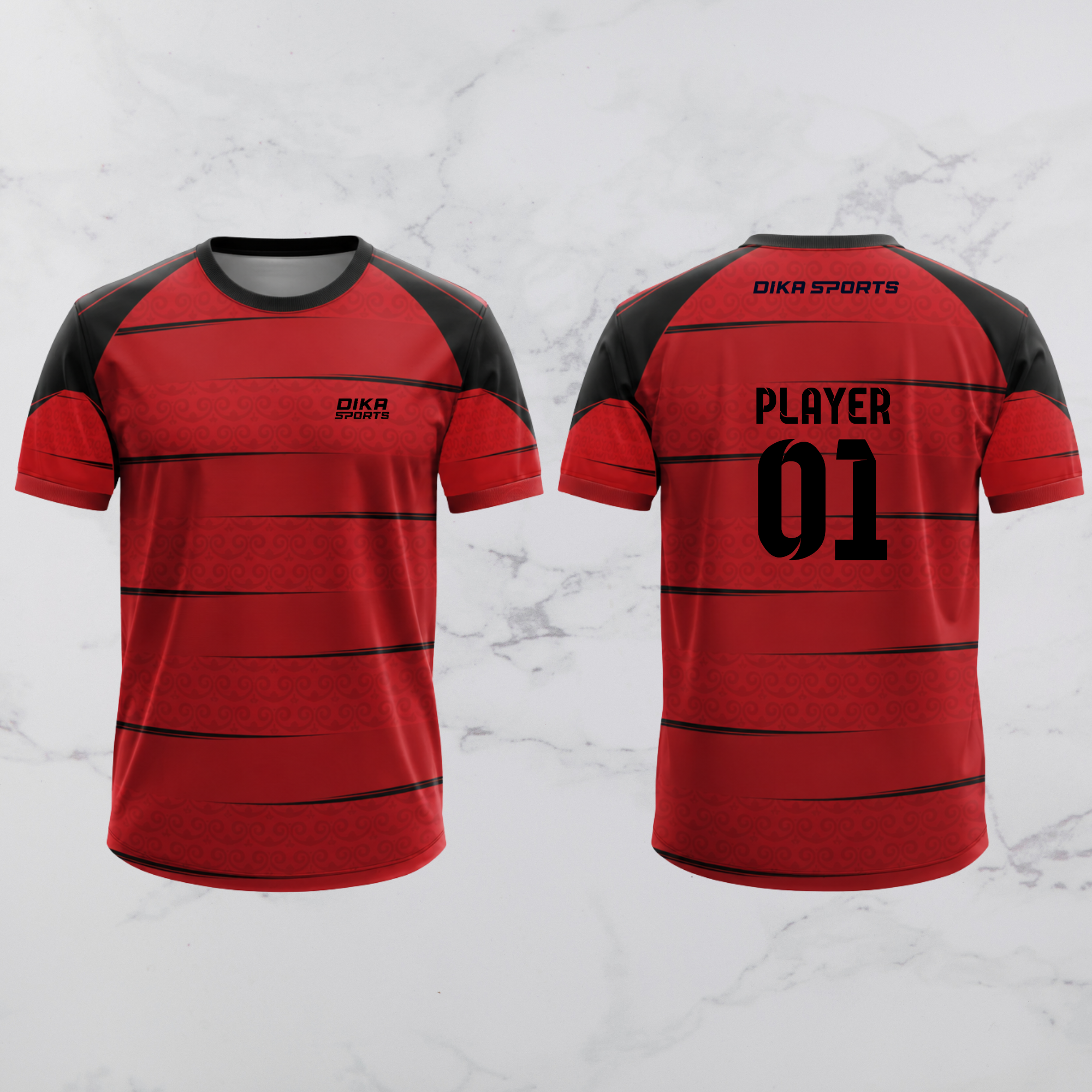 Dika Sports Custom Cricket T-Shirt Combo | Breathable Men's Sports Jersey with Team Colors