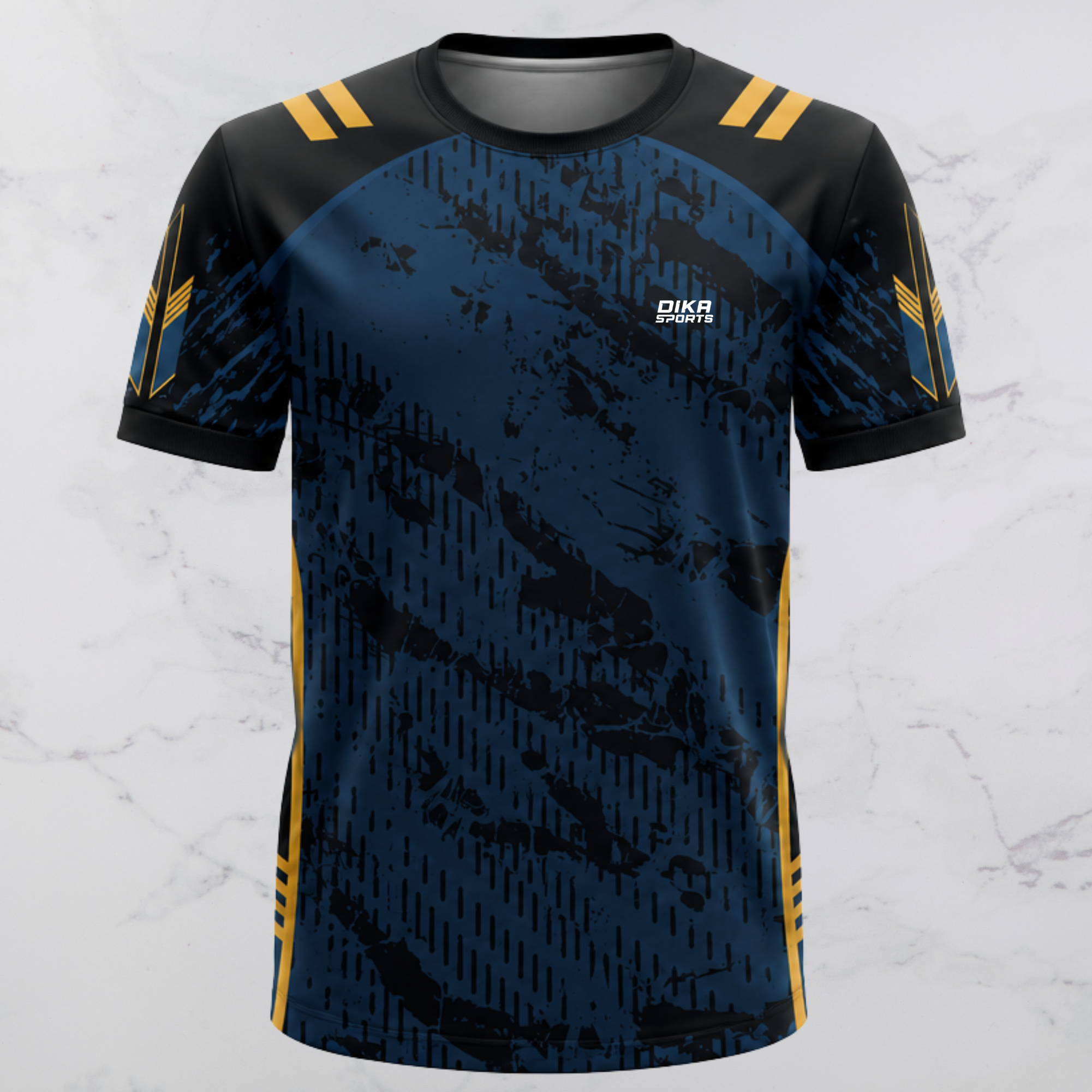 DIKA SPORTS Round Neck Cricket Jersey for Men | Custom Name & Logo Cricket T-Shirt | Team Cricket Jersey | Quick Dry Fabric