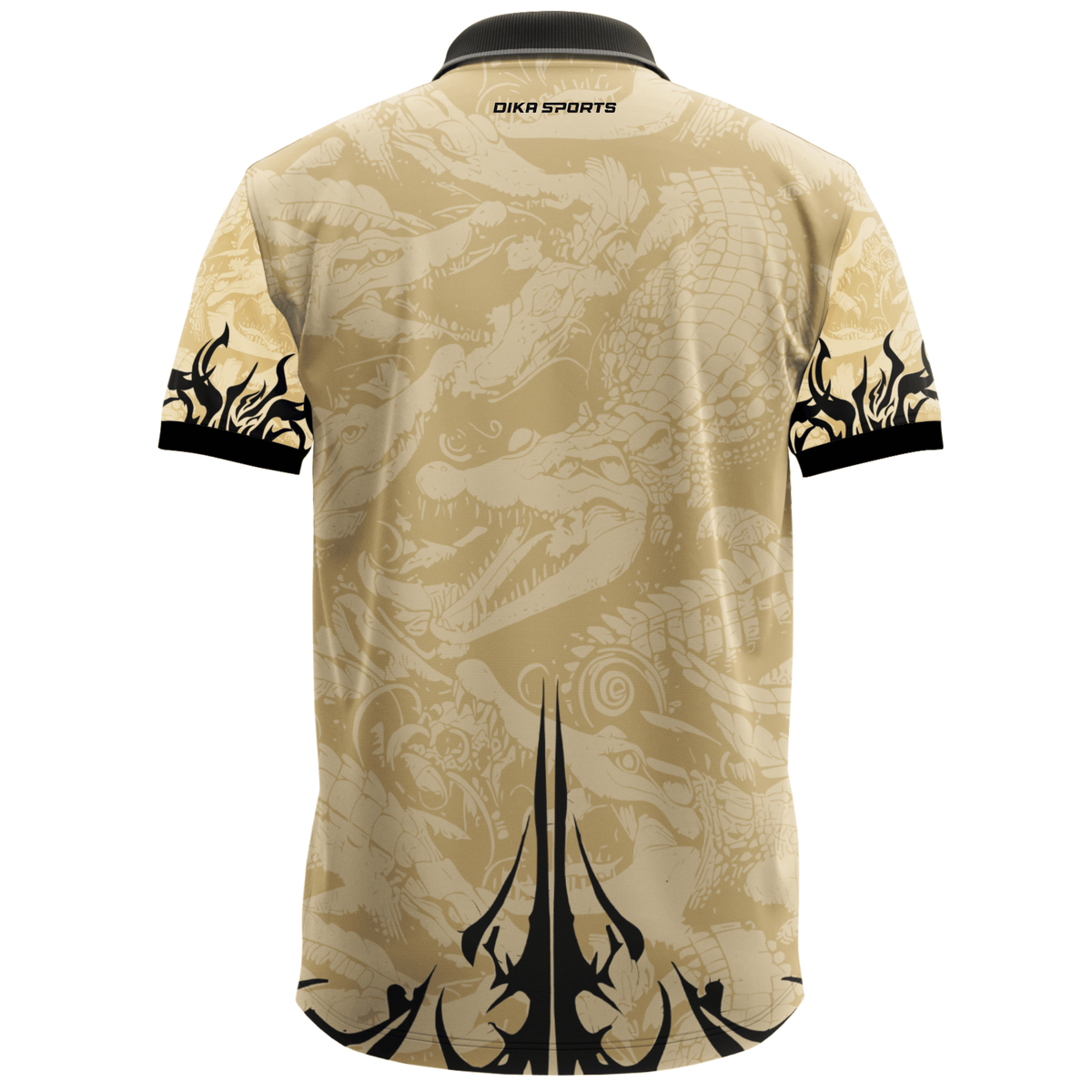 Lightweight wild printed Cricket Collar Neck T-Shirt for Men – Quick Dry Breathable Activewear Jersey for local sports