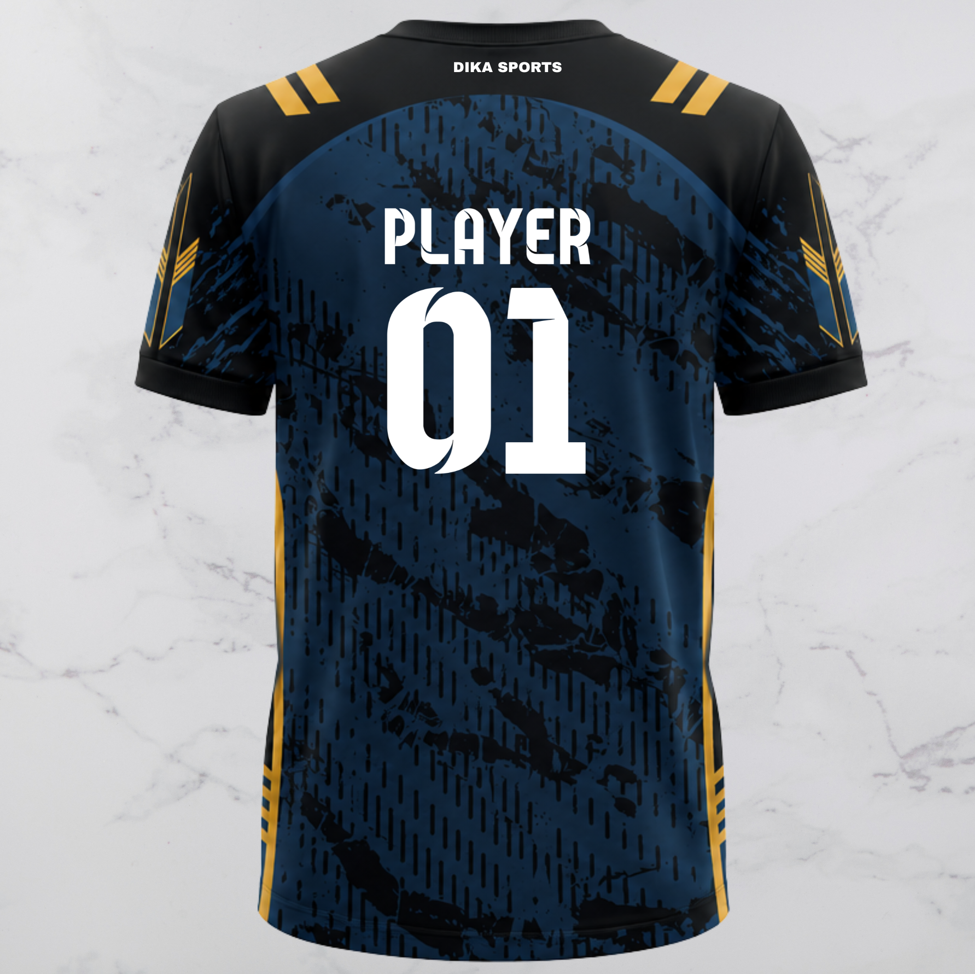 DIKA SPORTS Round Neck Cricket Jersey for Men | Custom Name & Logo Cricket T-Shirt | Team Cricket Jersey | Quick Dry Fabric