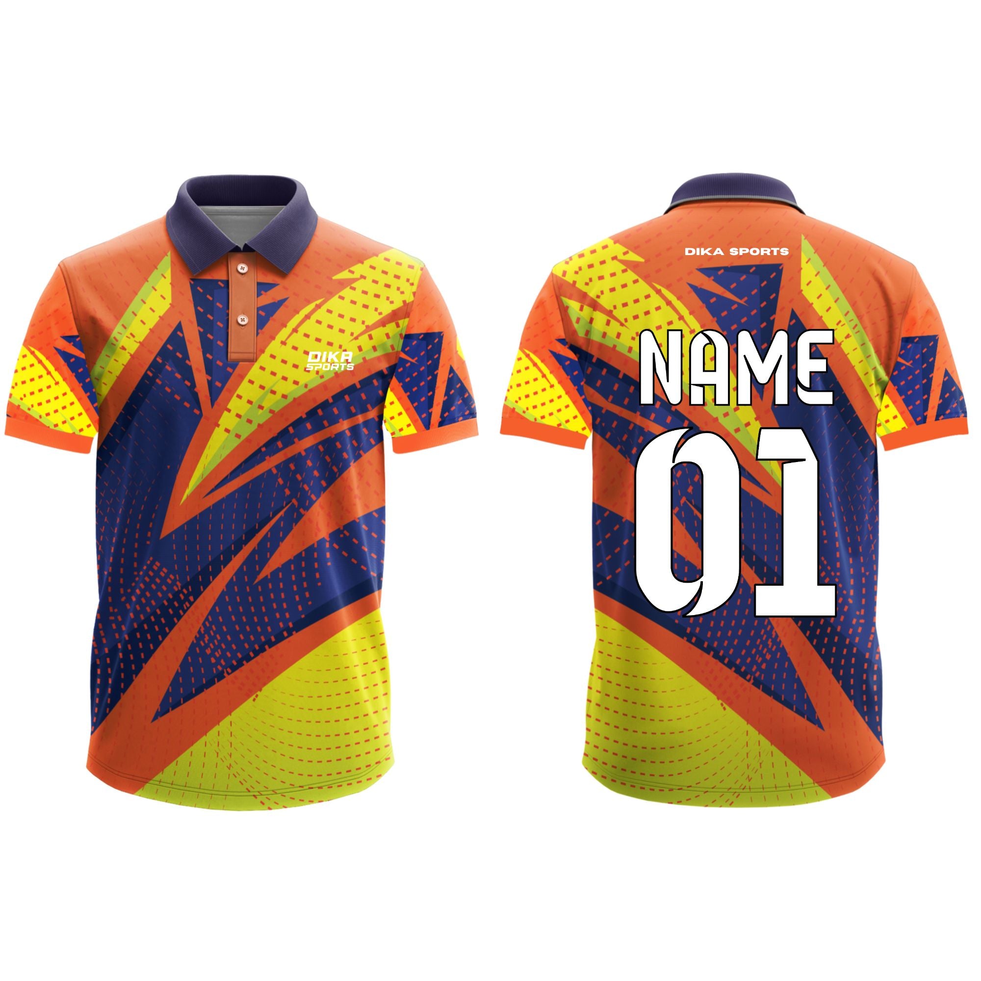 DIKA SPORTS Custom Cricket Jersey with Name and Logo
