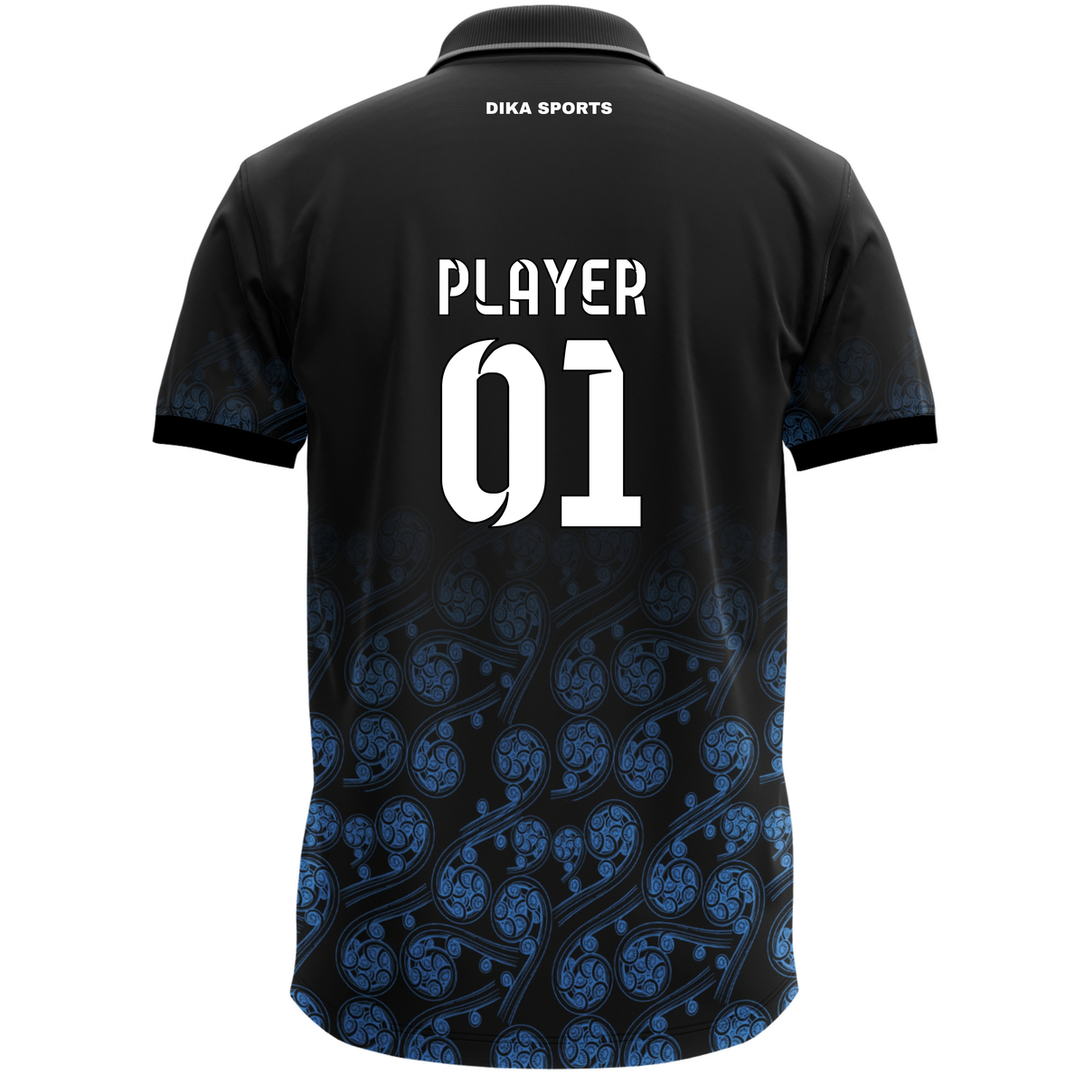 Dika Sports Cricket Jersey for Men | Custom Printed Cricket Jersey with Name | Cricket Jersey with Collar | Lightweight Sports T-Shirt