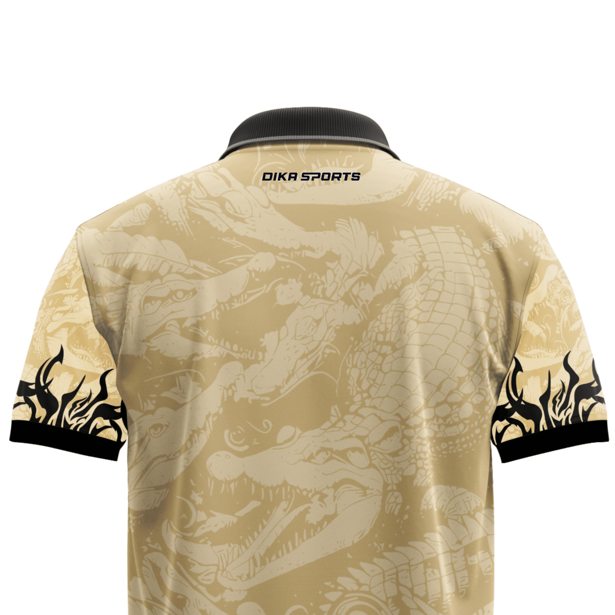 Lightweight wild printed Cricket Collar Neck T-Shirt for Men – Quick Dry Breathable Activewear Jersey for local sports