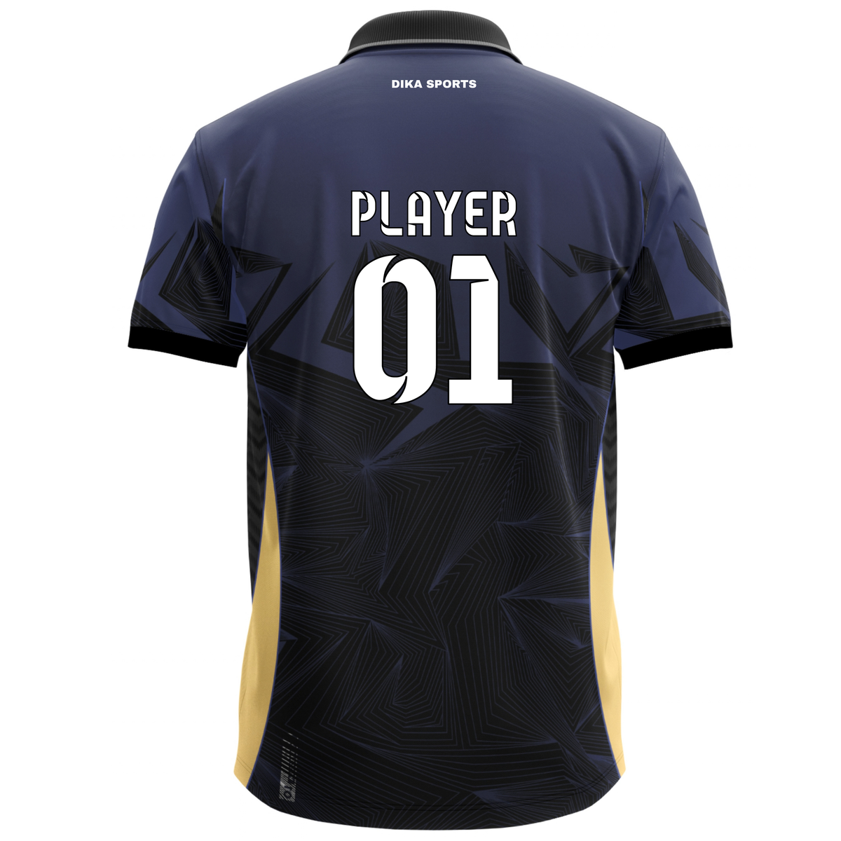 Dika Sports Custom Cricket Jersey for Men | Collar Neck Cricket Jersey with Name | Personalized Cricket T-Shirt | Breathable Sports Wear