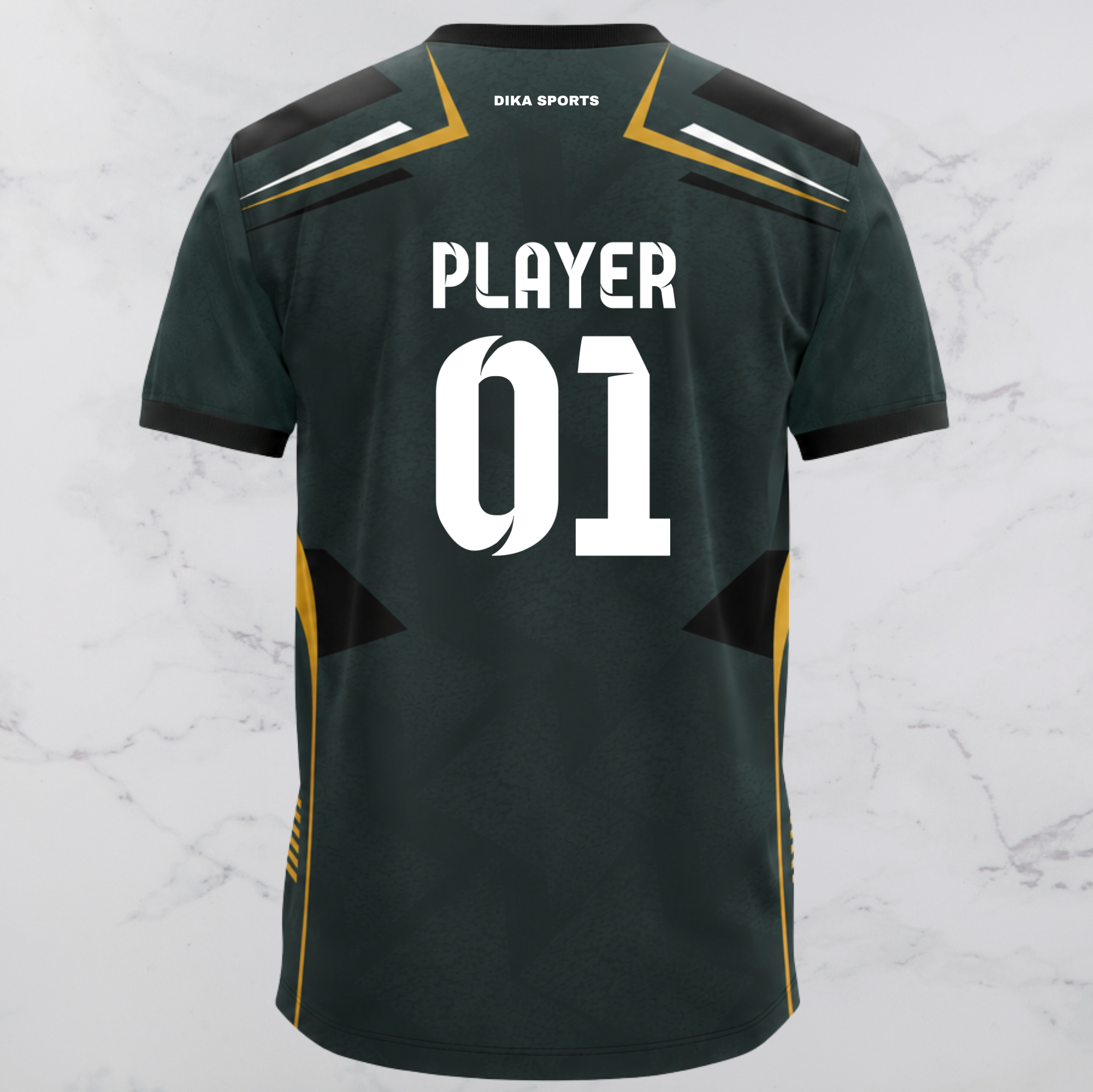 DIKA SPORTS Round Neck Cricket Jersey with Name | Custom Name & Logo Jersey | Breathable Cricket T-Shirt for Practice & Matches