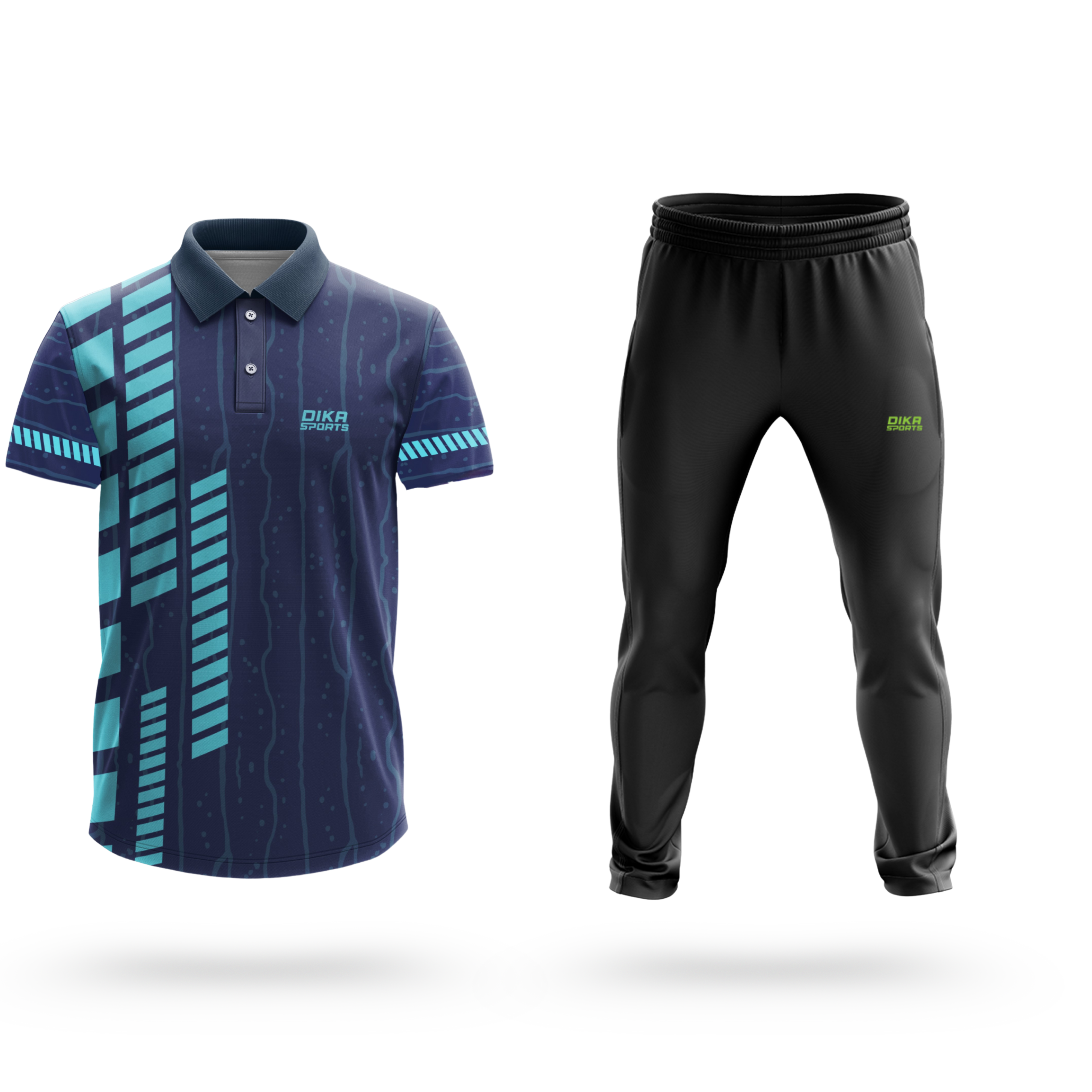 Dika Sports Custom sports jersey Cricket t-shirt for fans polo tshirts shirts for menpolo t shirts for men full sleeves stylish trackpant - Pack of 2