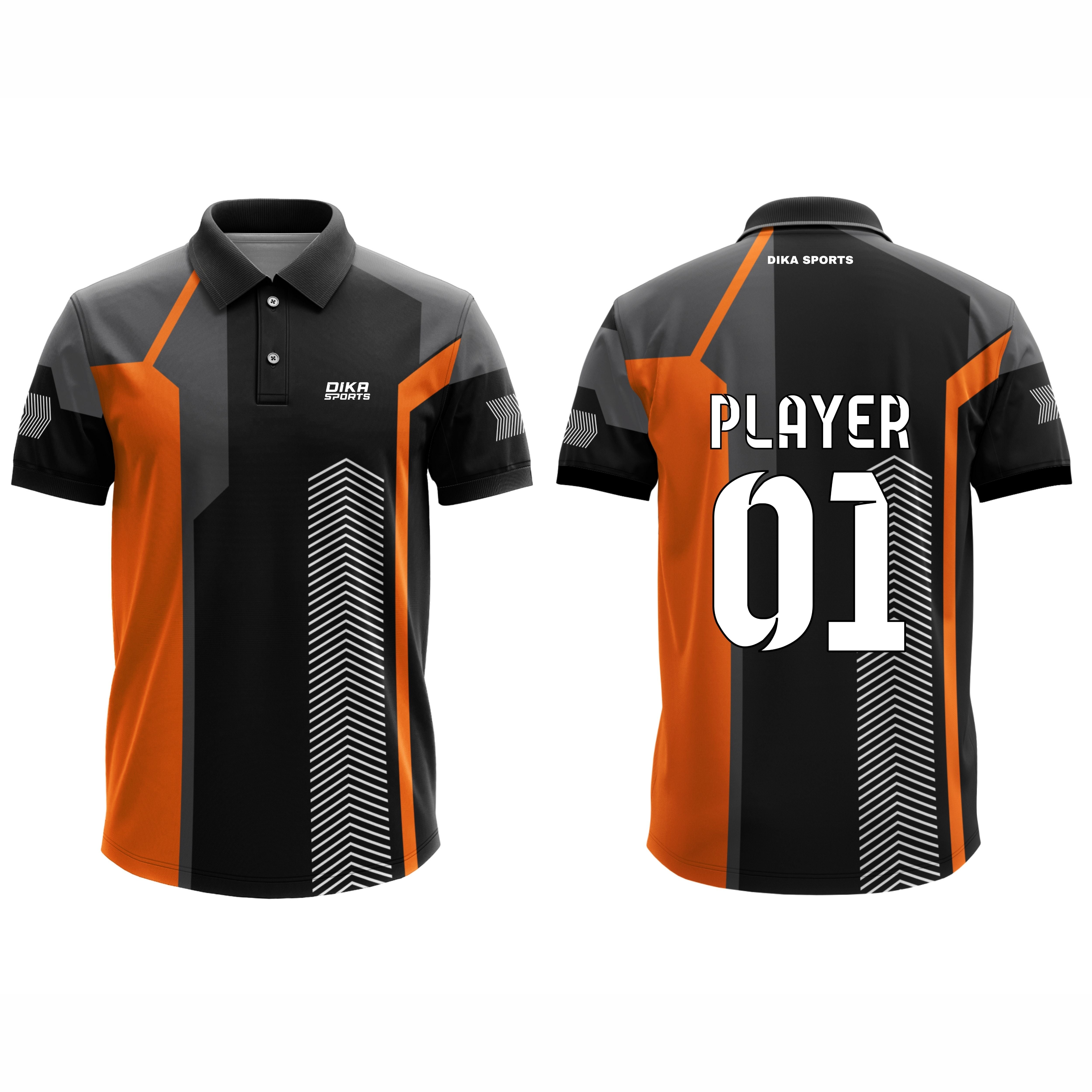Dika Sports Custom Jersey Embroidery  Cricket Jersey with Name for Men & Kids