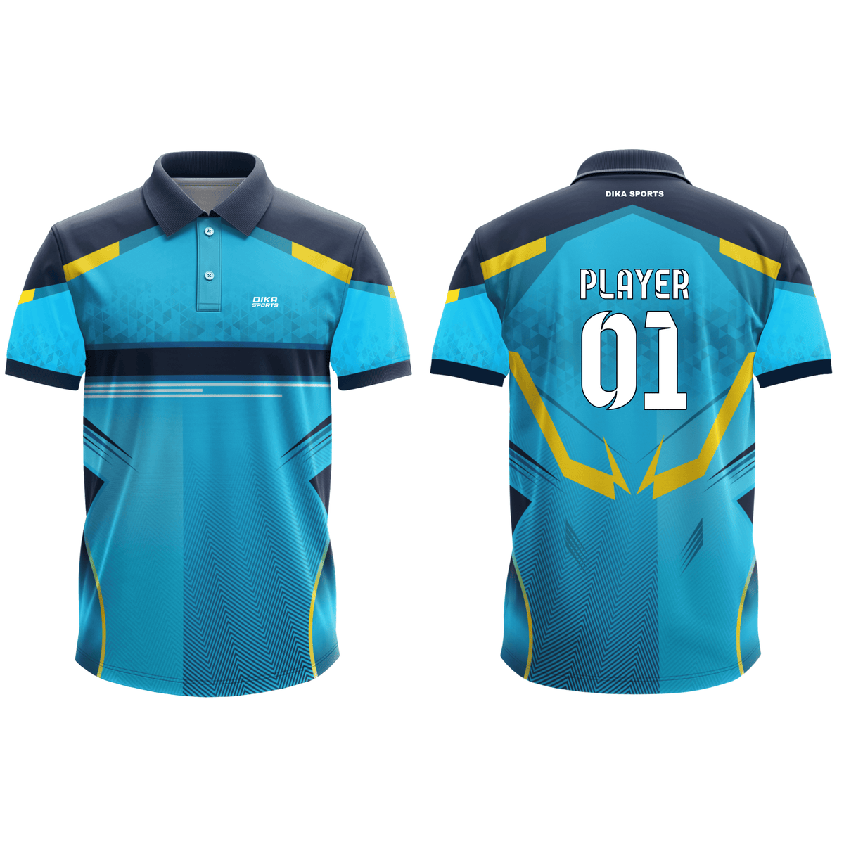 New Launch Dika Sports Custom Cricket Jersey for Men with Name and Number Printing