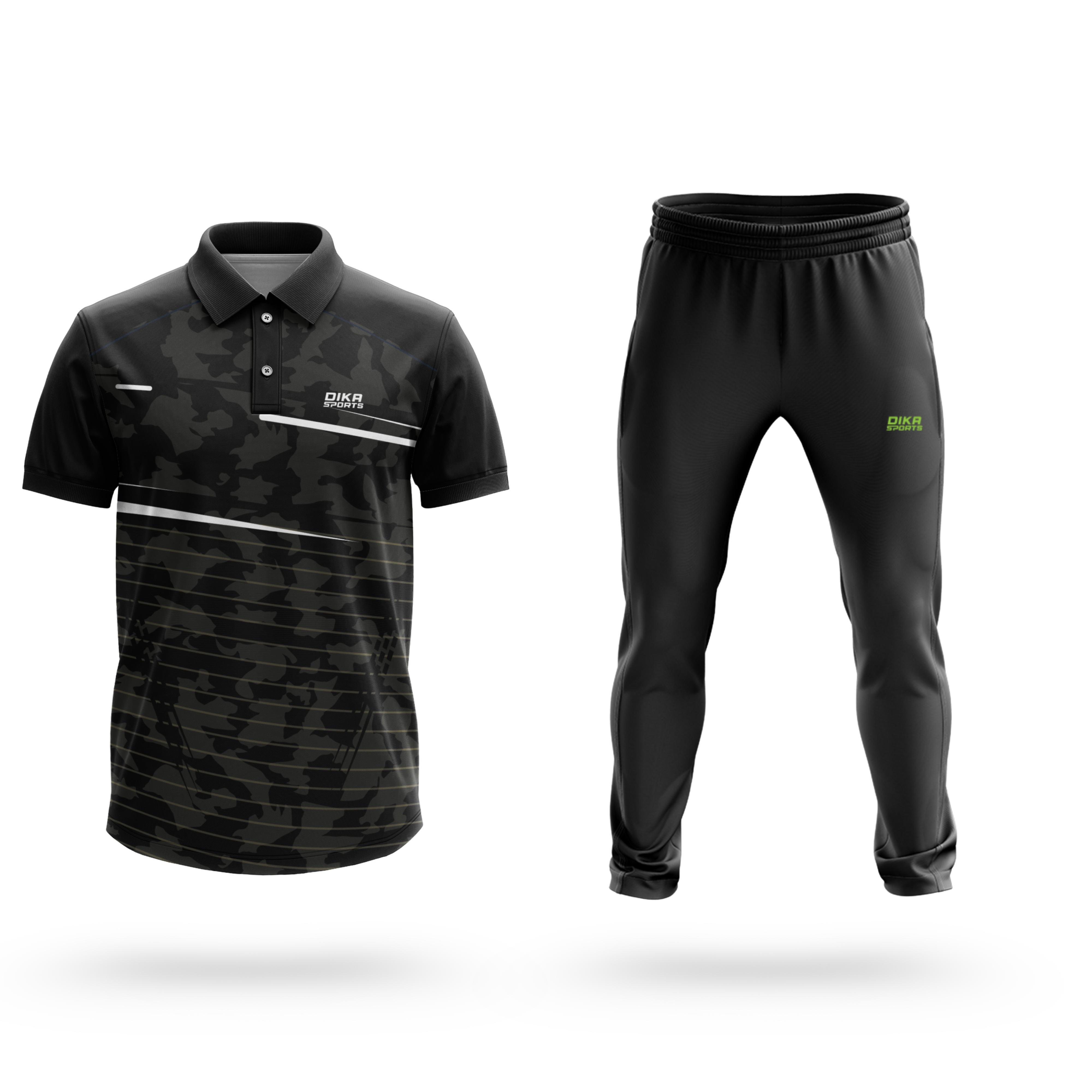 Dika Sports Customized jersey online Cricket t-shirt for adults cricket jersey for boys of 12-14sportswear men polyester trackpant - Pack of 2