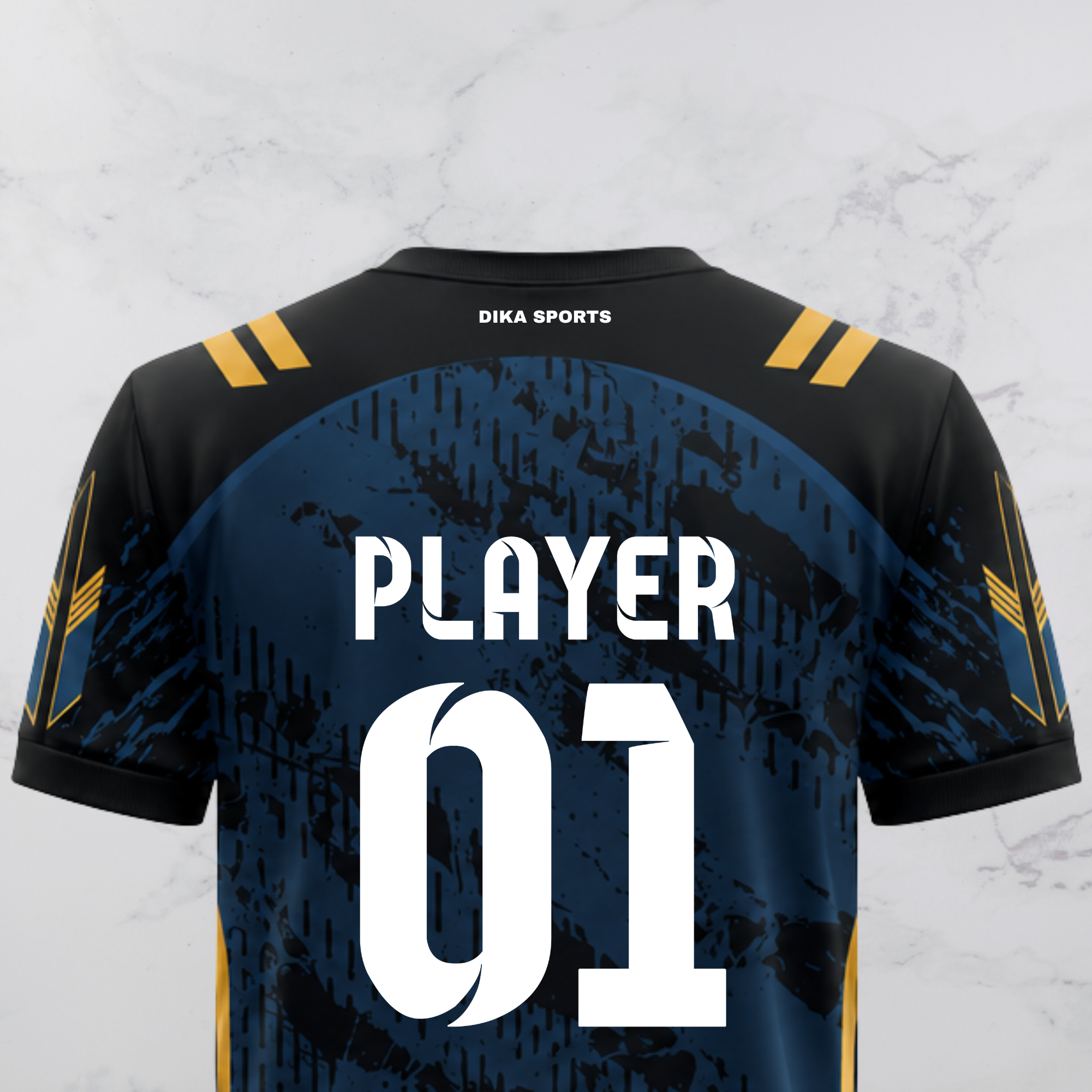 DIKA SPORTS Round Neck Cricket Jersey for Men | Custom Name & Logo Cricket T-Shirt | Team Cricket Jersey | Quick Dry Fabric