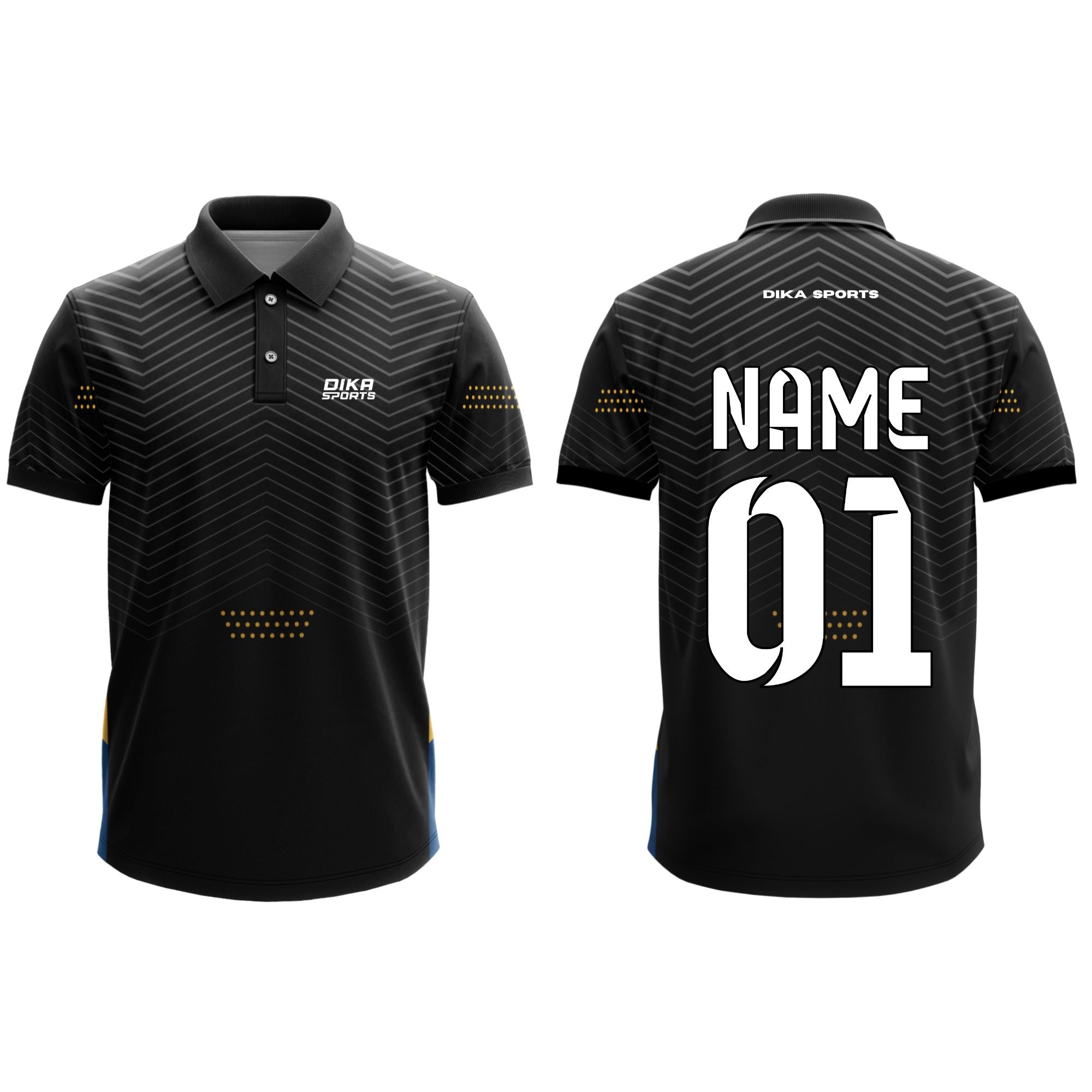 Dika Sports Premium Custom Cricket Jersey with Collar Design