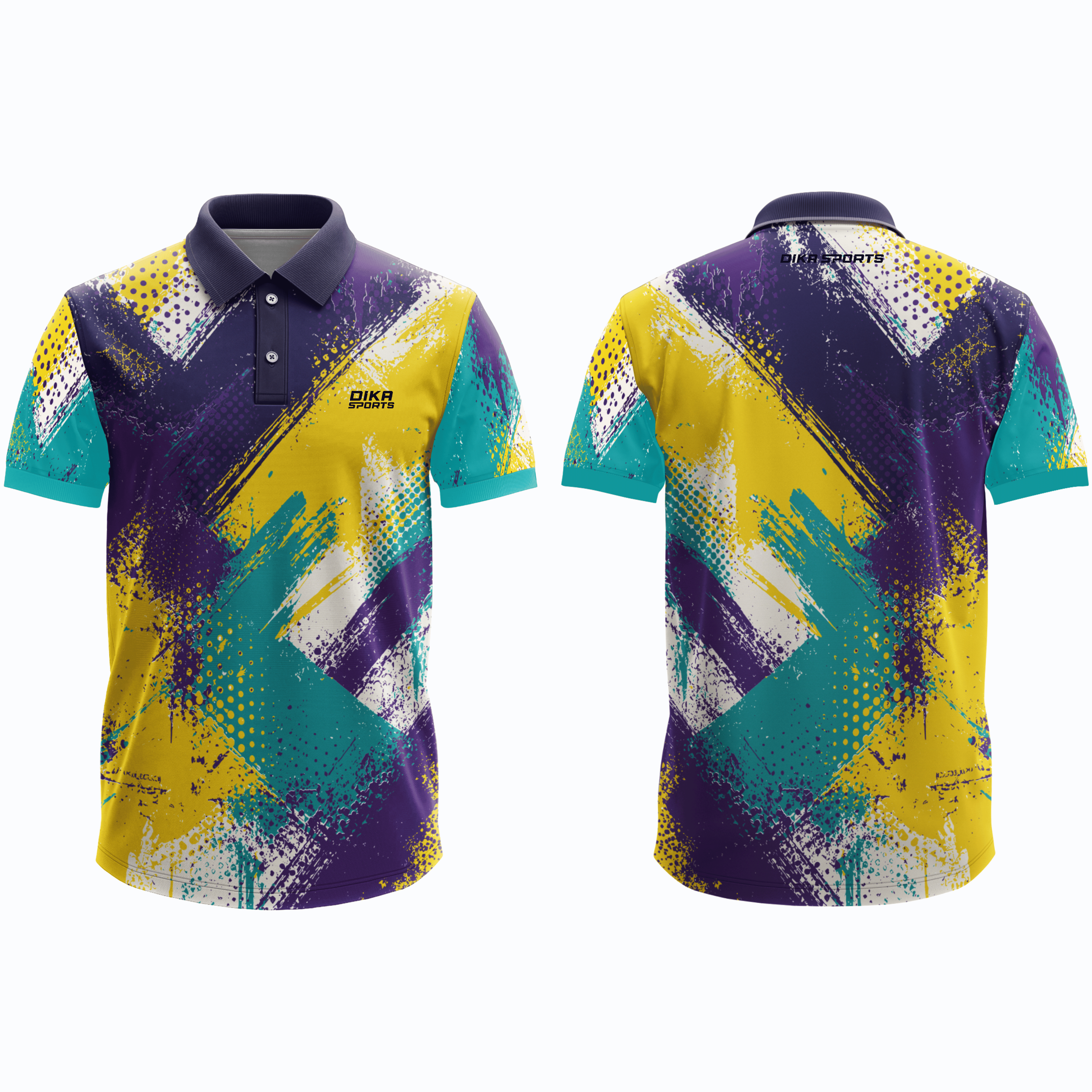 DIKA SPORTS Cricket T-Shirt for Adults Short Sleeve Breathable Sports Polo T-Shirt for Men