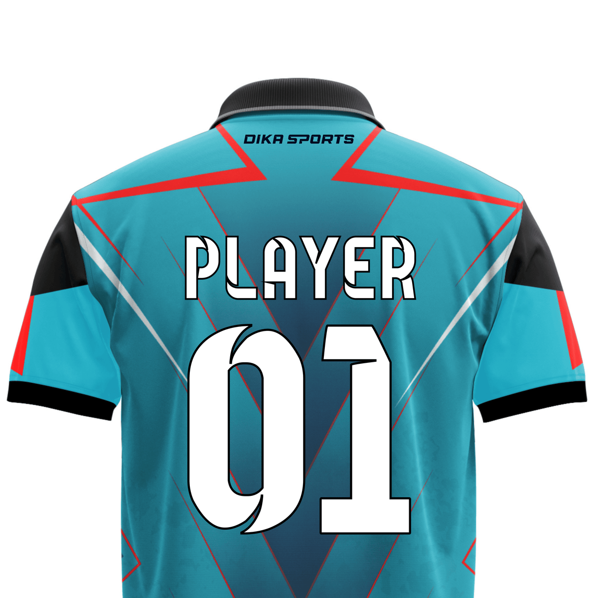 DIKA SPORTS Dri-Fit Cricket Jersey for Men – Custom Printed Polo Sportswear Blue Jersey For Local Sports