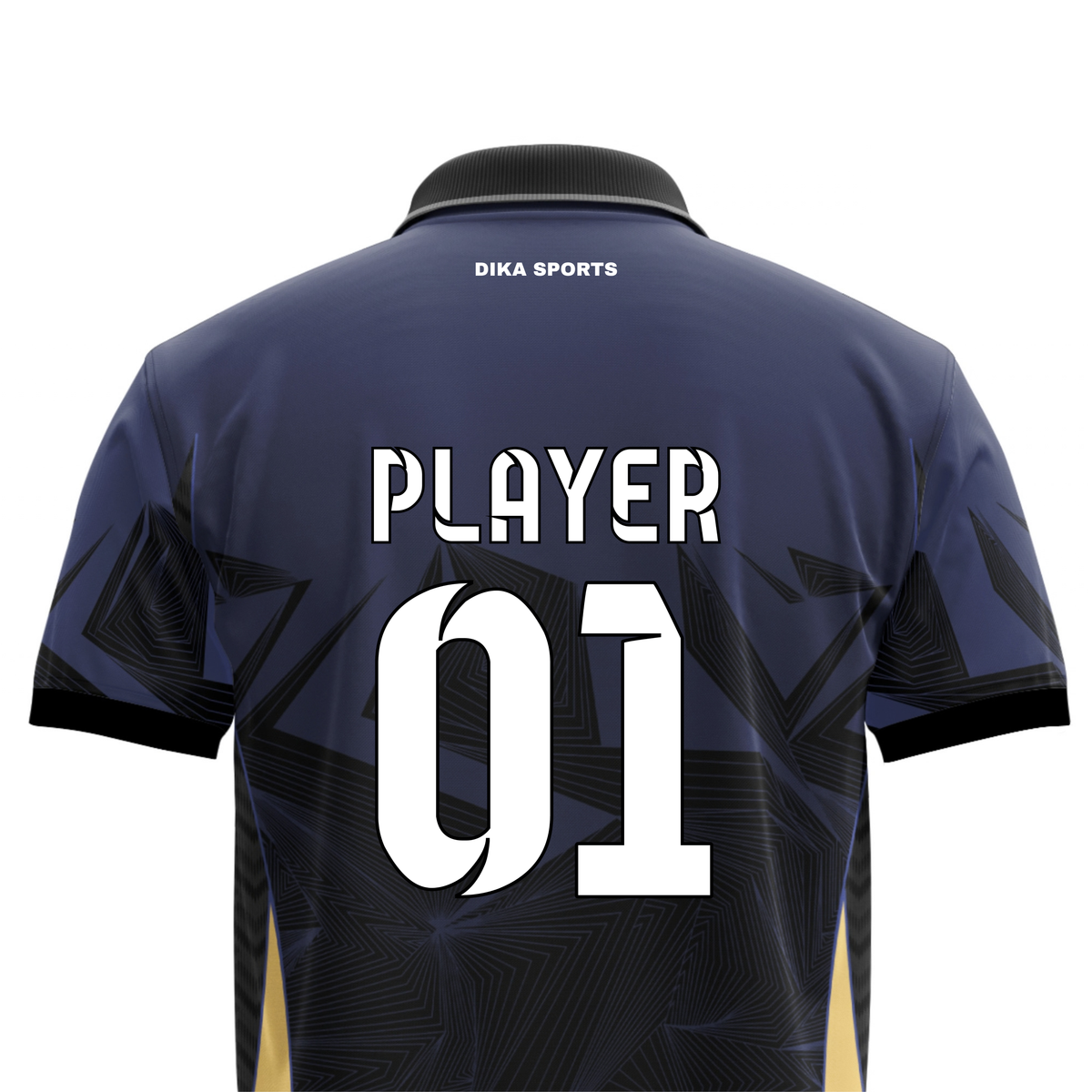 Dika Sports Custom Cricket Jersey for Men | Collar Neck Cricket Jersey with Name | Personalized Cricket T-Shirt | Breathable Sports Wear