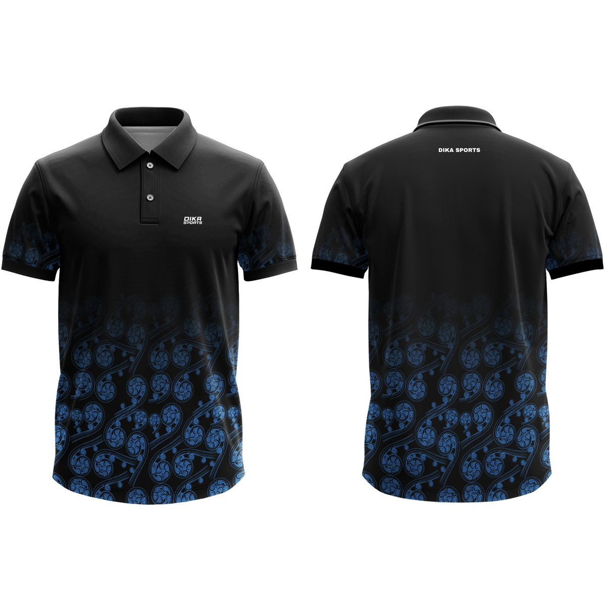 Dika Sports Cricket Jersey for Men | Cricket T-Shirt with Collar | Breathable Quick Dry Cricket Jersey | Team Sports T-Shirt | No Name