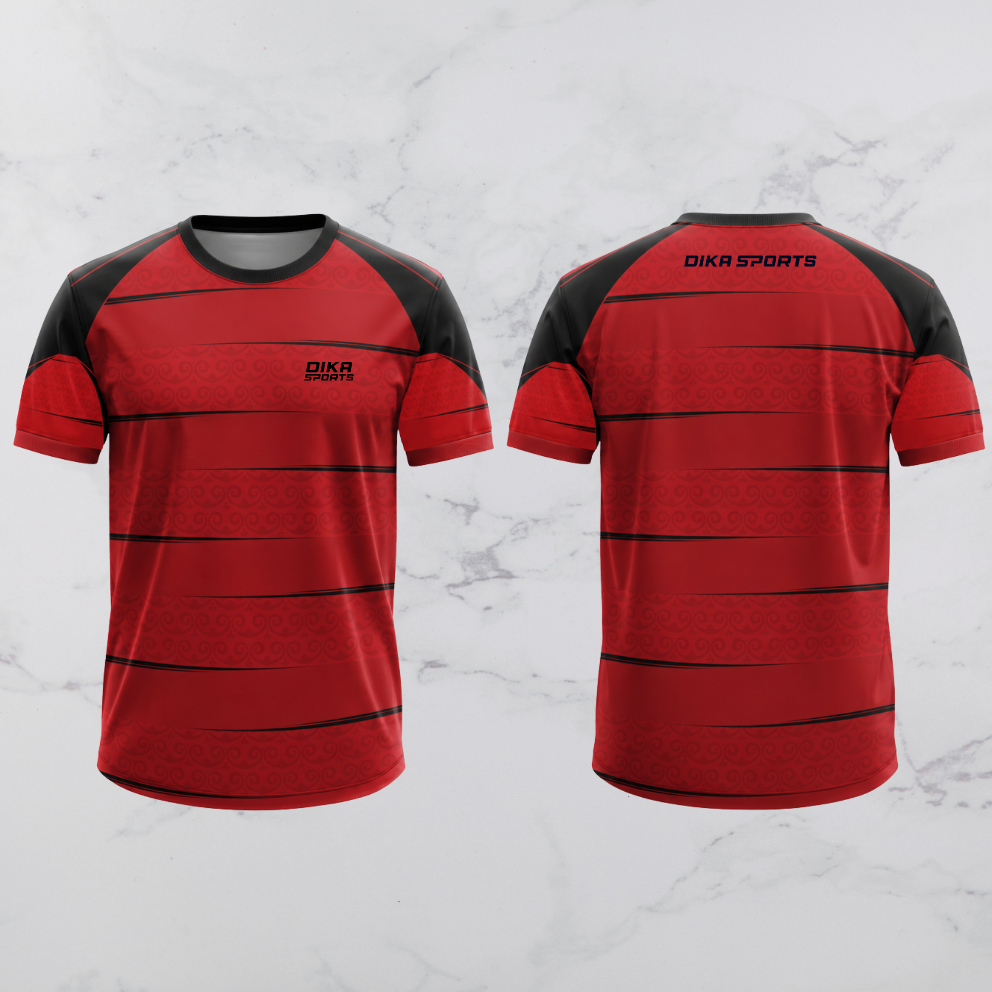 DIKA SPORTS Cricket T-Shirt for Practice Breathable Round Neck Cricket Jersey with UV Protection