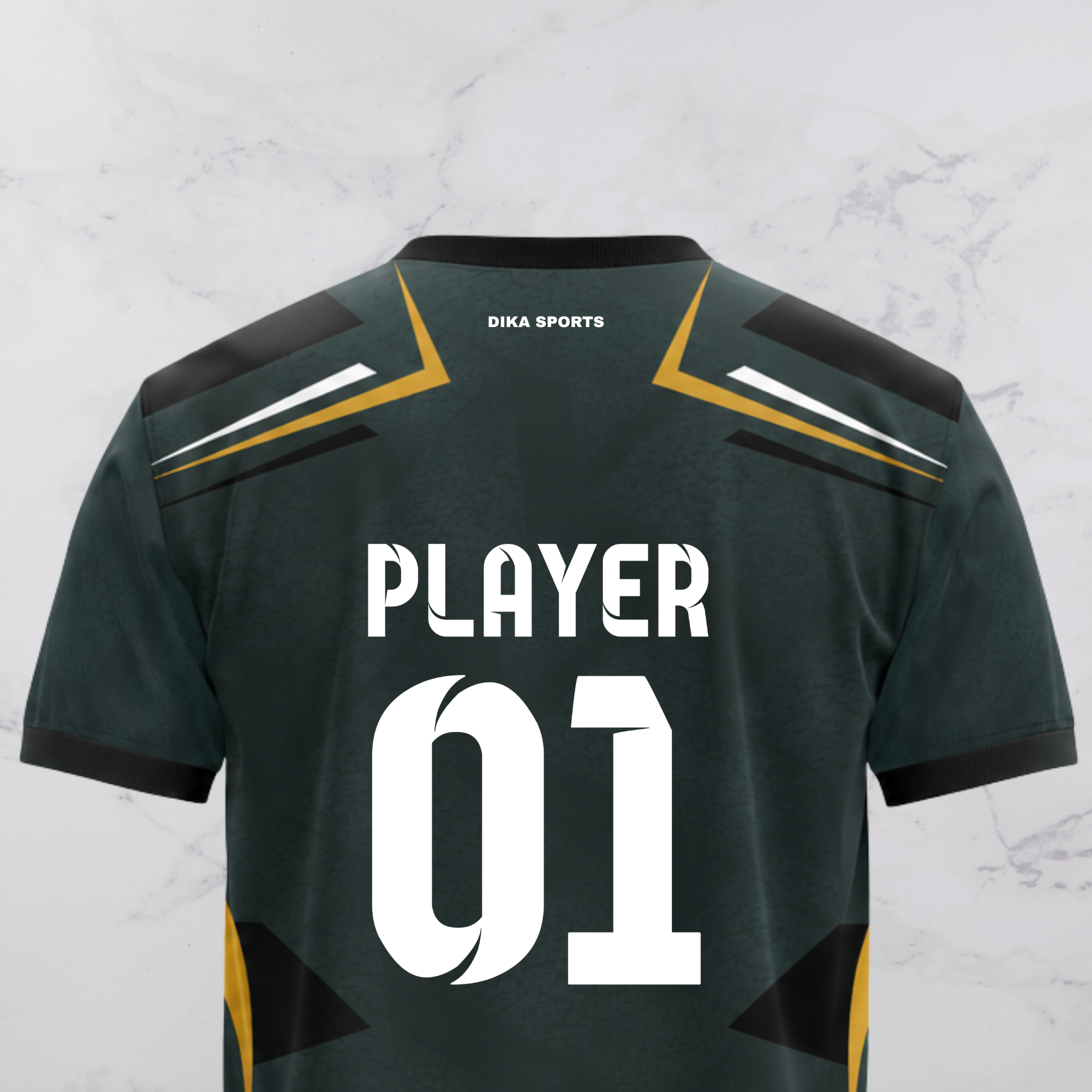 DIKA SPORTS Round Neck Cricket Jersey with Name | Custom Name & Logo Jersey | Breathable Cricket T-Shirt for Practice & Matches