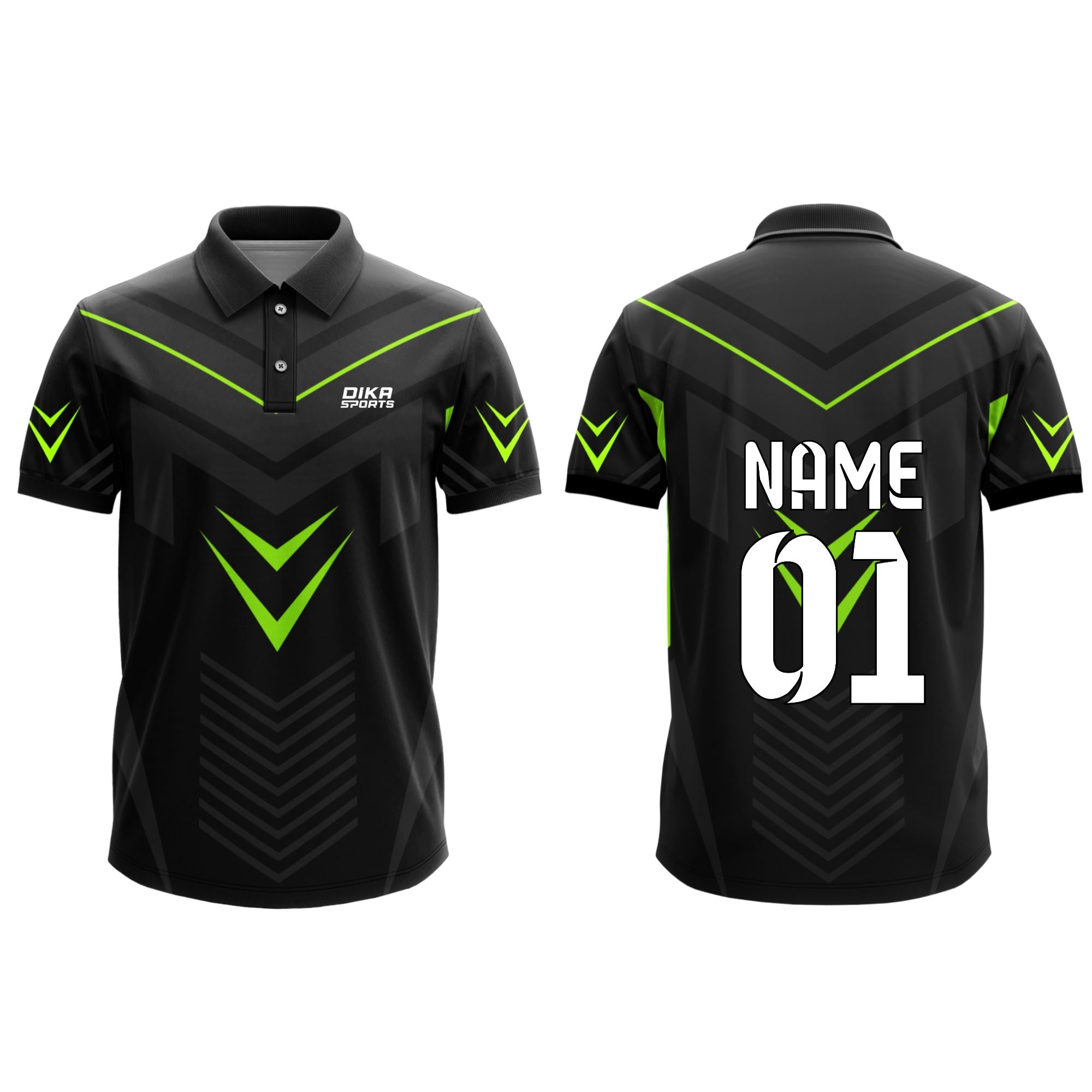 Dika Sports Cricket Jersey Large Size with Custom Name Print