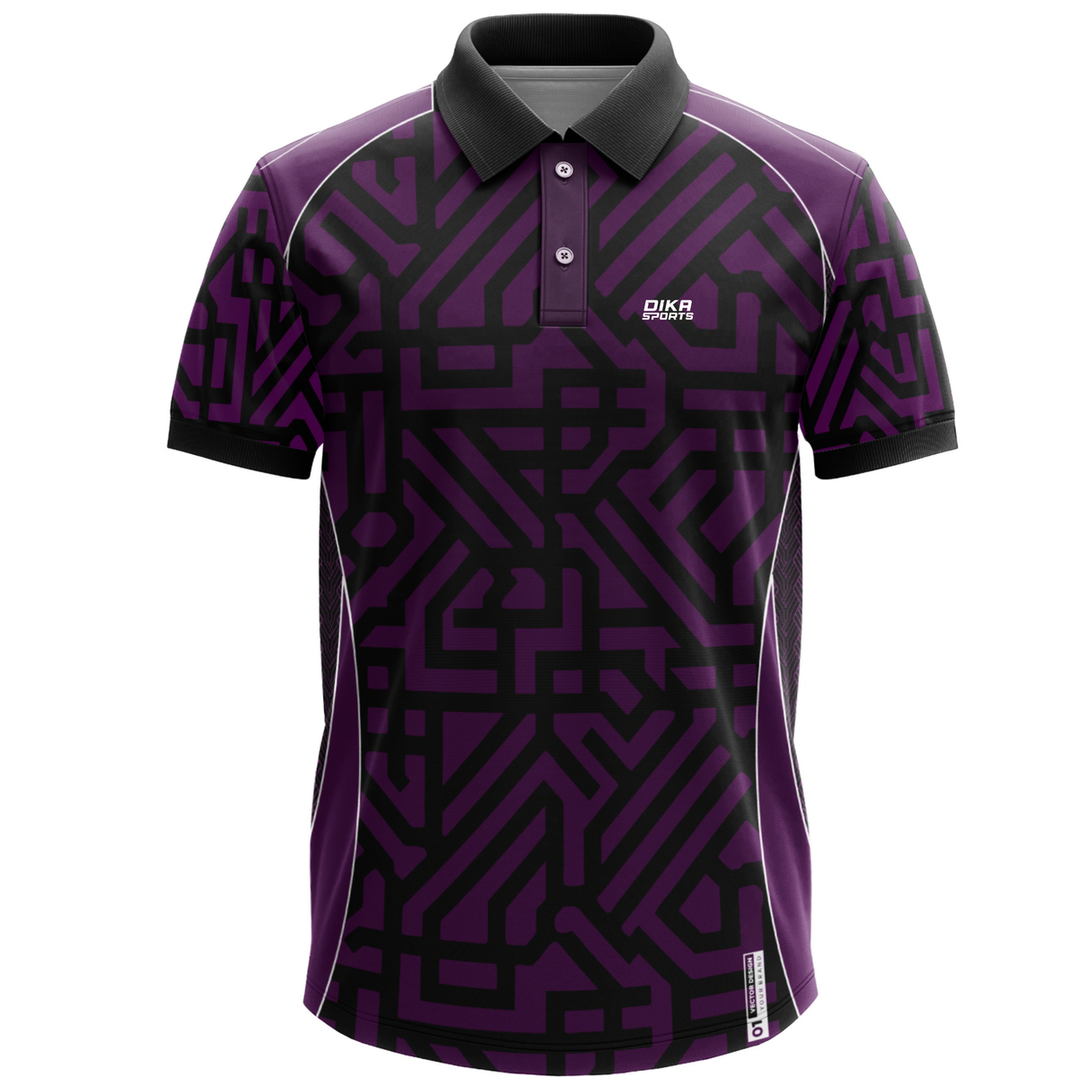 Dika Sports Cricket T-Shirt for Practice | Men's Sports T-Shirt | Cricket T-Shirt with Collar | UV Protection Lab Tested