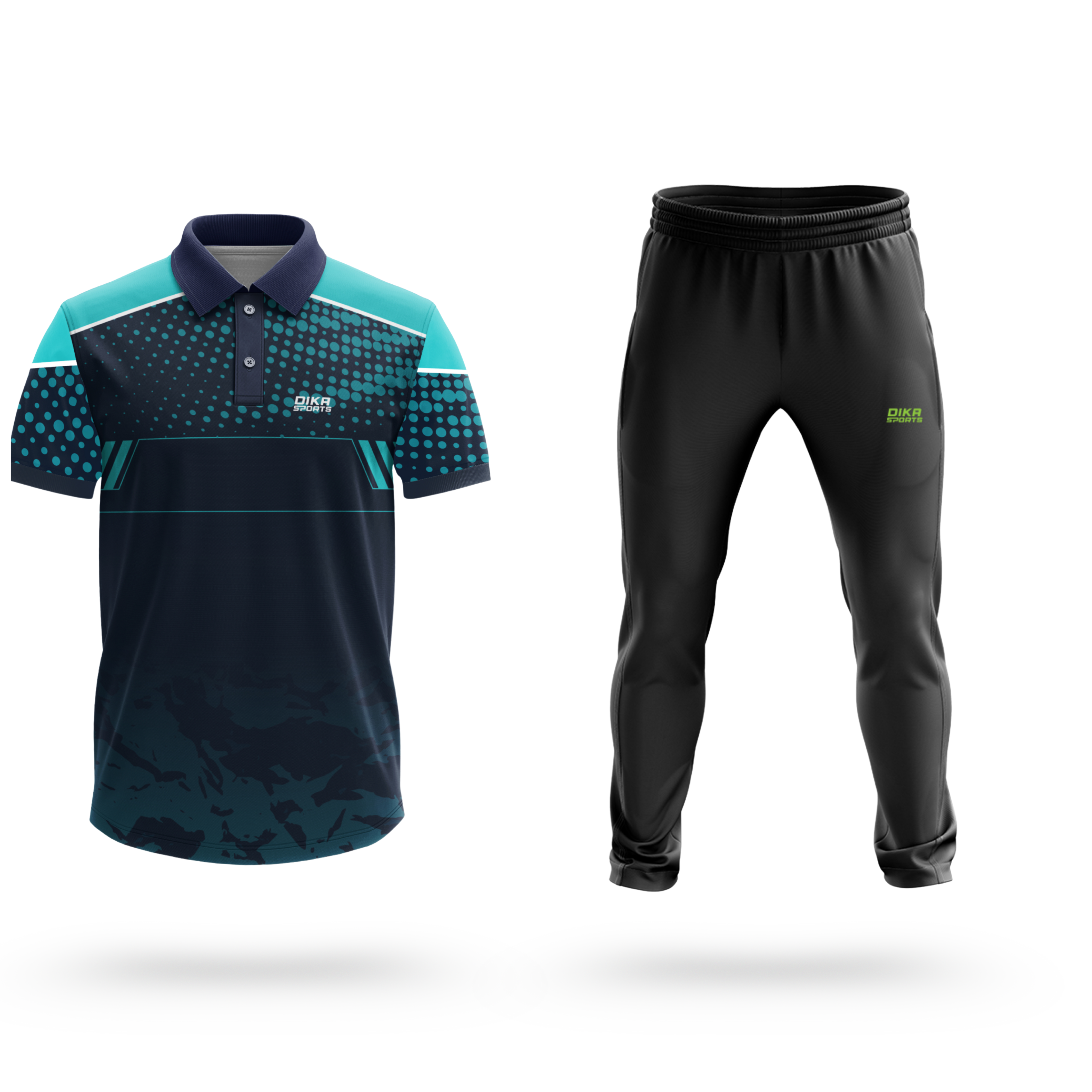 Dika Sports Custom jersey for men Cricket t-shirt set solid polo t shirts for mensports sportswear bottom - Pack of 2