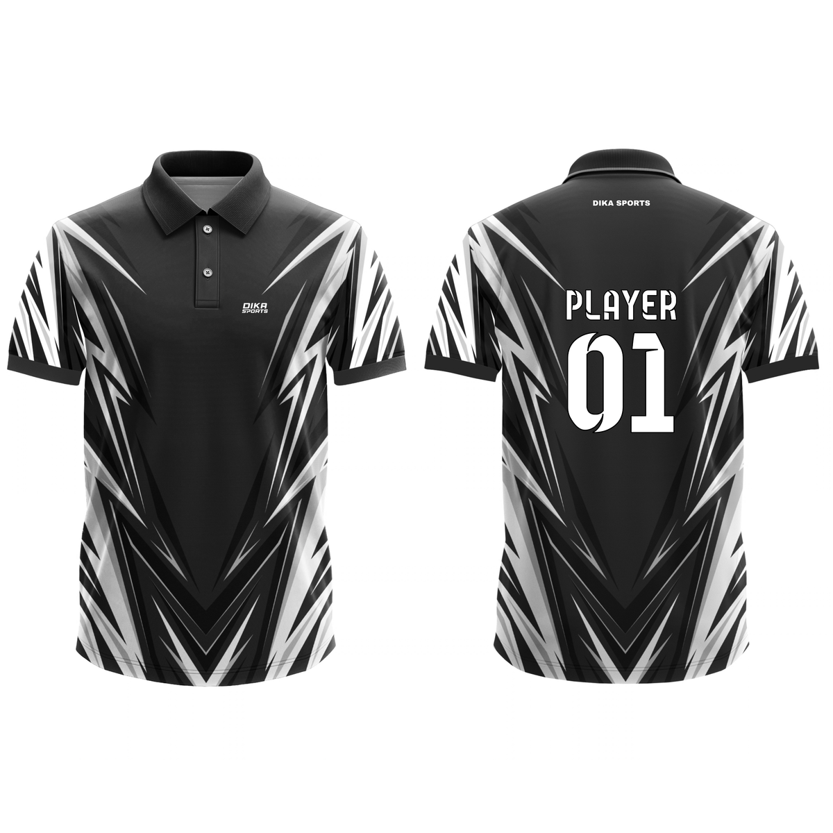 Dika Sports Custom Team Jersey | Cricket Jersey with Name | Men's Cricket T-Shirt | Quick Dry Technology | Sports Jersey for Men