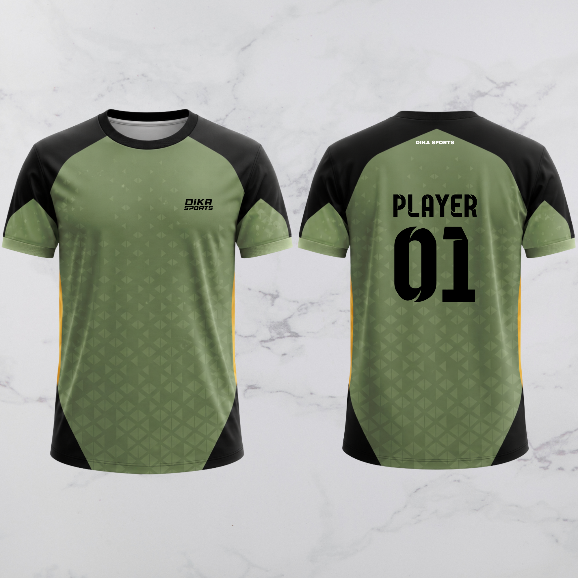 DIKA SPORTS Team Cricket Jersey | Personalized Round Neck Cricket T-Shirt with Name | Custom Cricket Jersey Online