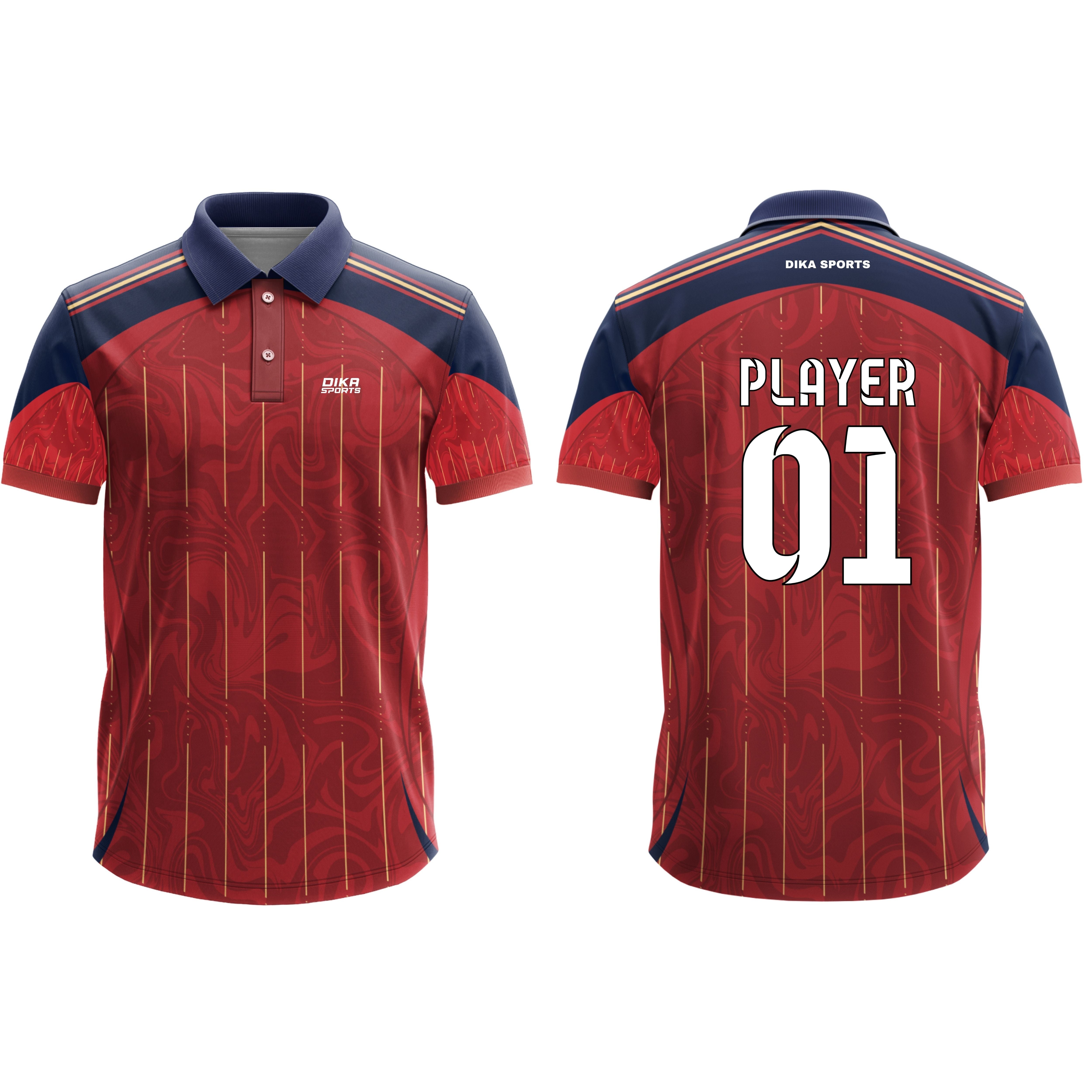 Dika Sports Breathable Cricket Jersey for Fans and Teams
