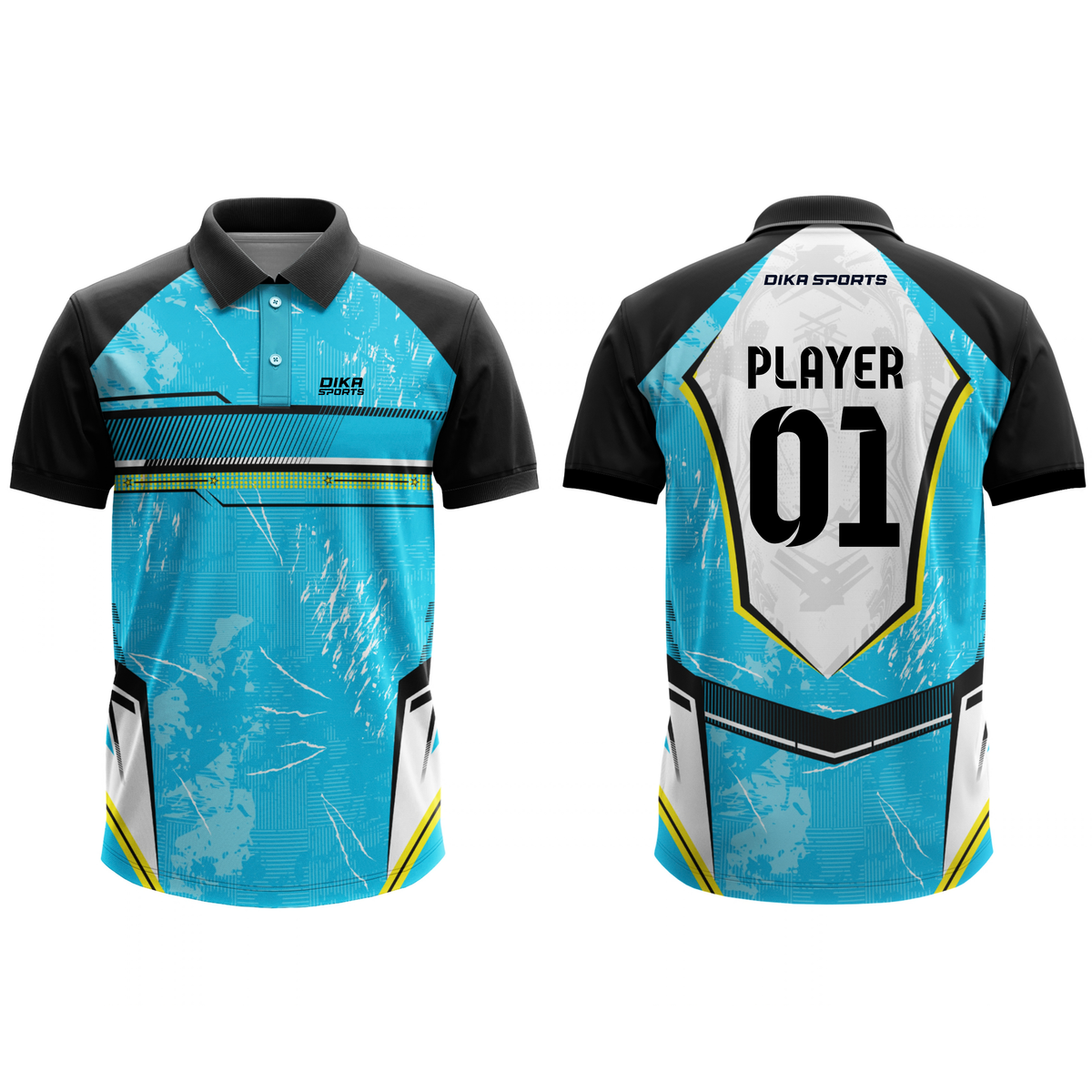 Dika Sports Custom Team Cricket Jersey | Cricket Jersey with Name & Number | Personalized Printed Jersey for Men, Adults & Kids
