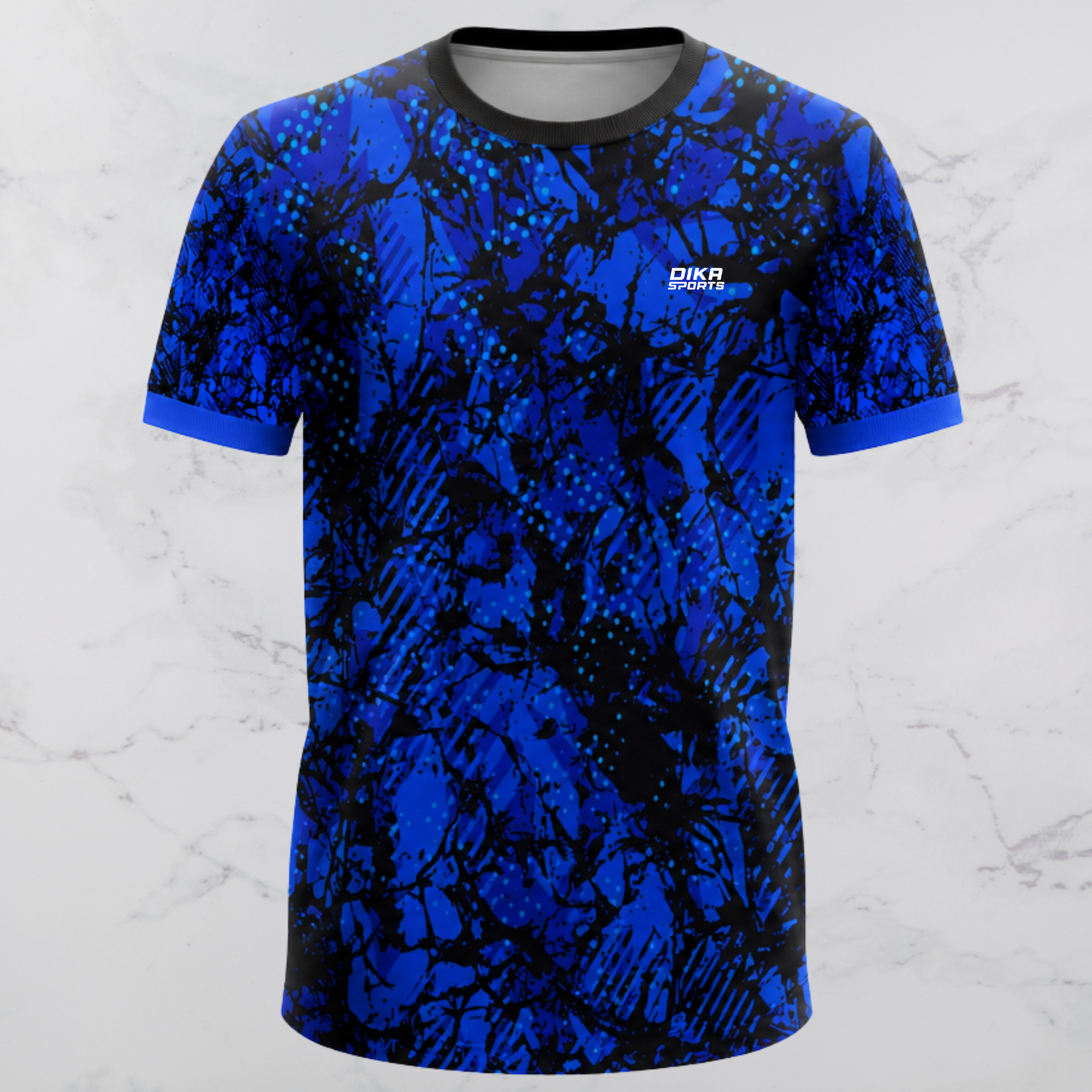 DIKA SPORTS Custom Team Cricket Jersey | Personalized Round Neck Cricket T-Shirt with Name & Number | Breathable Cricket Wear
