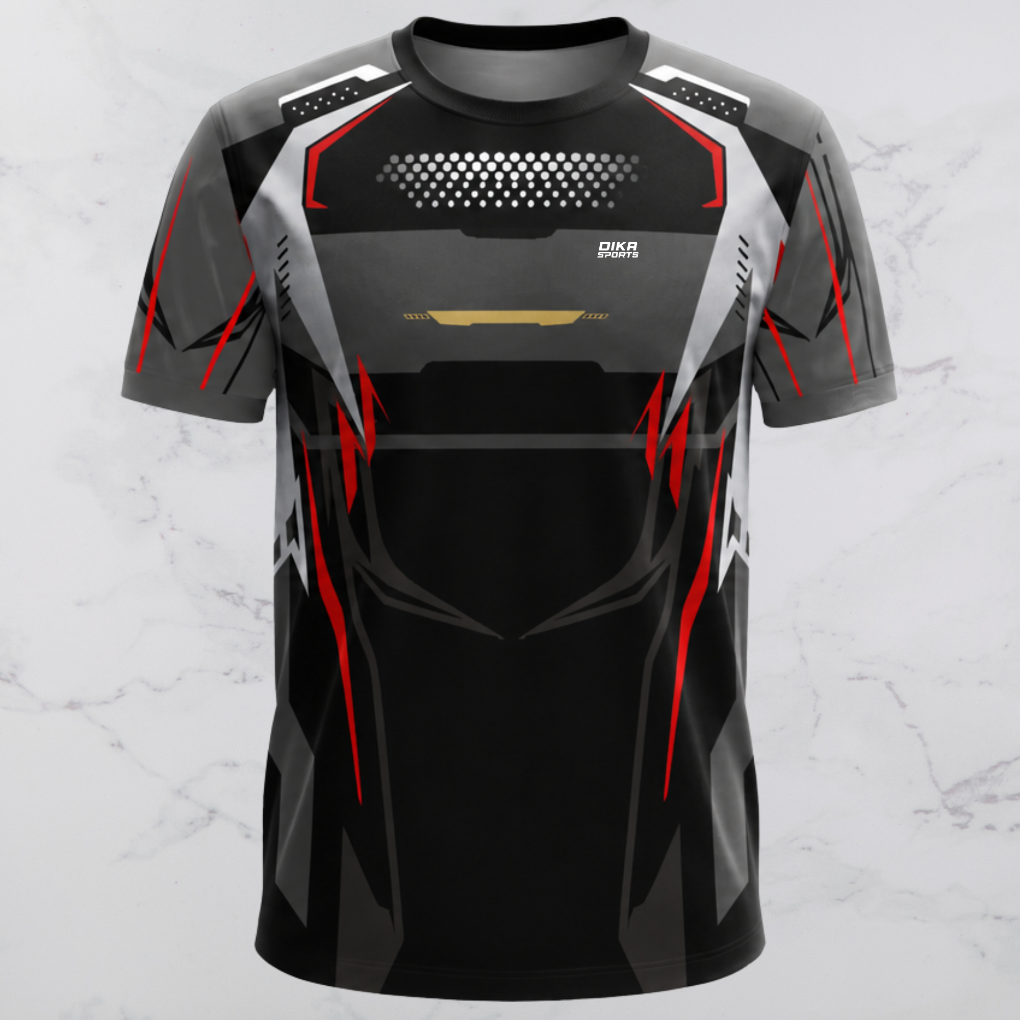 DIKA SPORTS Men's Cricket T-Shirt | Custom Round Neck Cricket Jersey with Name | Breathable Sportswear