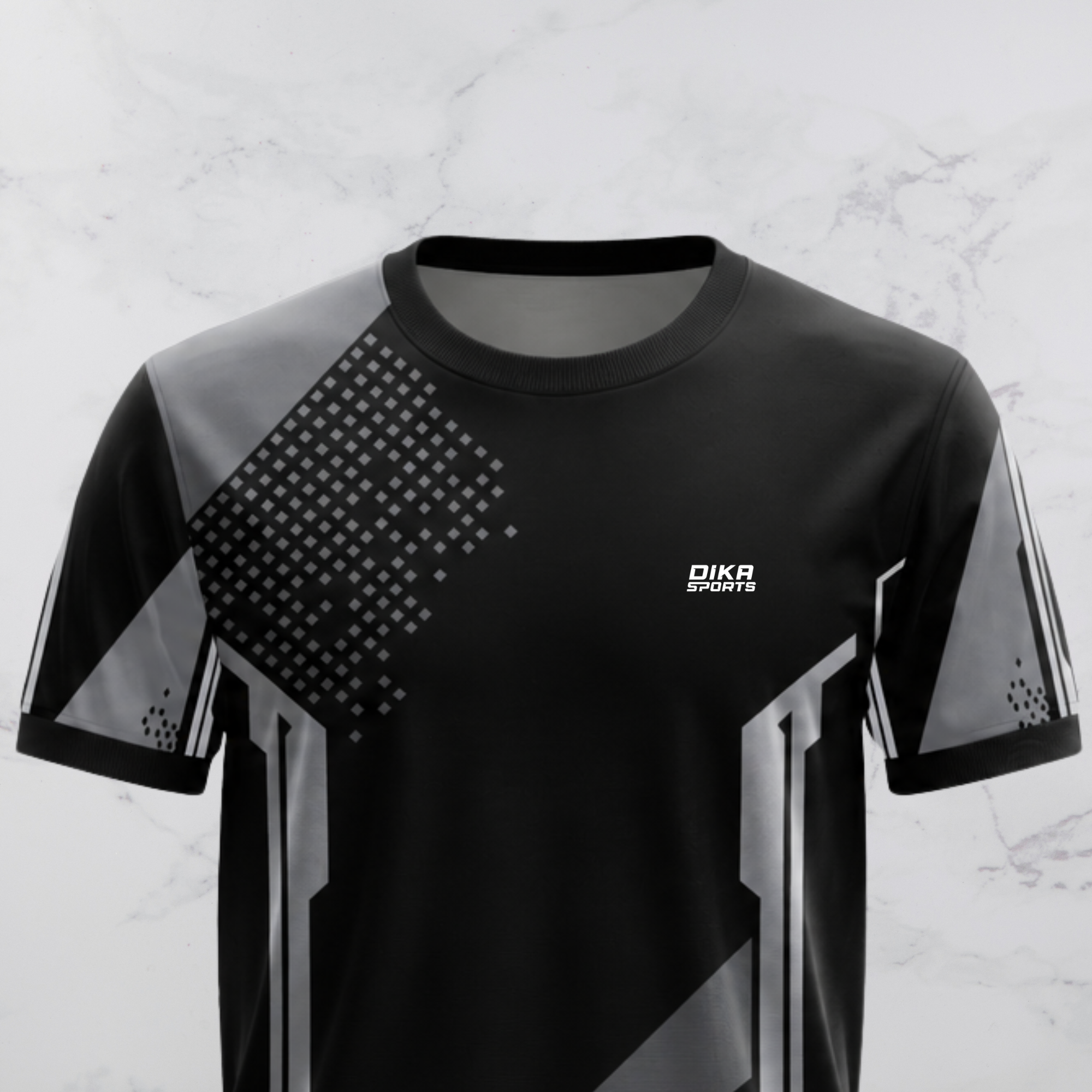 DIKA SPORTS Premium Round Neck Cricket Jersey for Men Moisture Wicking Quick Dry Sports T-Shirt
