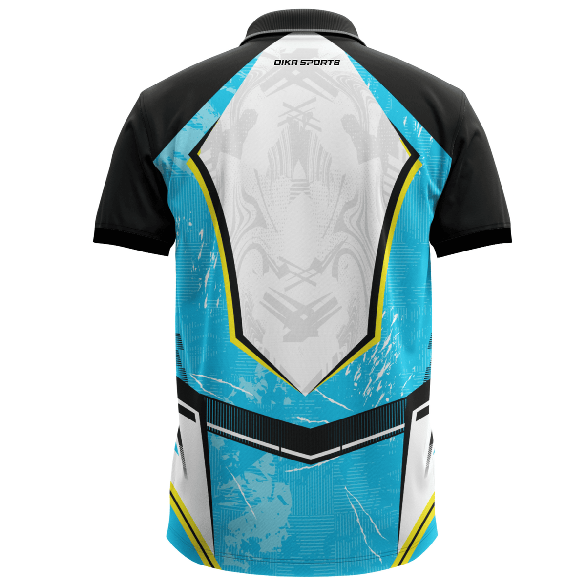 Dika Sports Blue Breathable Cricket T-Shirt – Men's Collar Neck Training Jersey