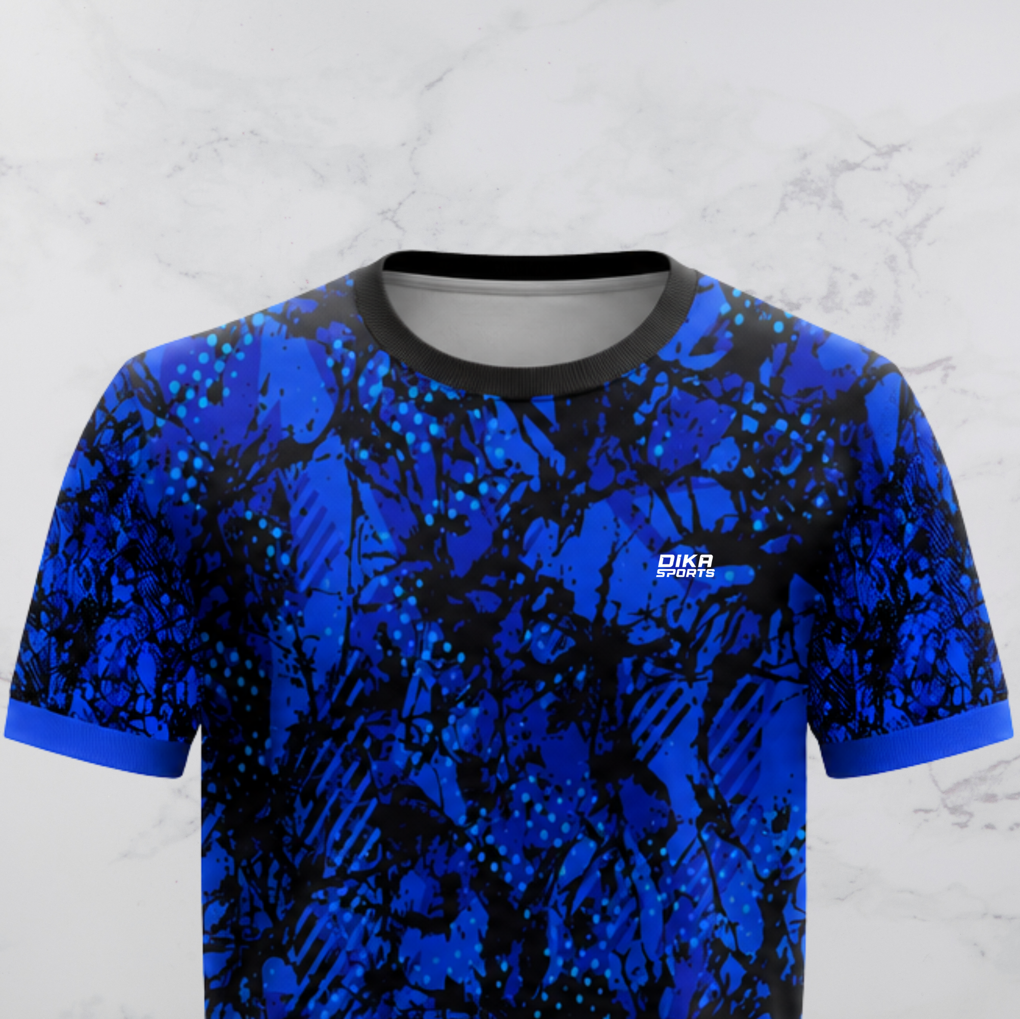 DIKA SPORTS Custom Team Cricket Jersey | Personalized Round Neck Cricket T-Shirt with Name & Number | Breathable Cricket Wear