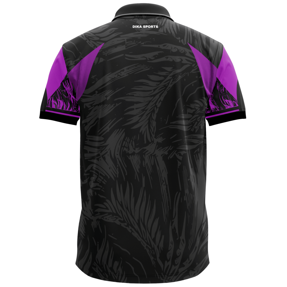 DIKA SPORTS Collar Neck Cricket Jersey – Lightweight Dragon Printed Sports T-Shirt for Coaching and Practice