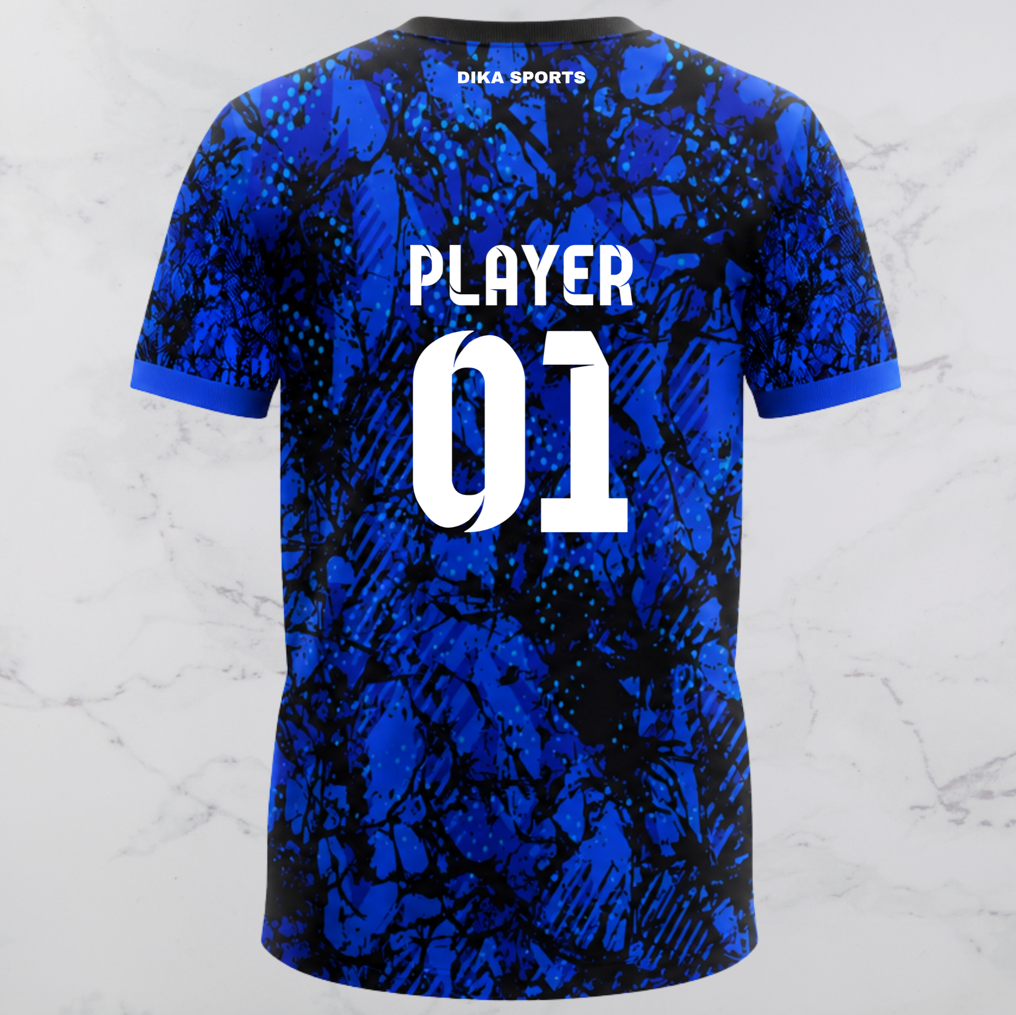 DIKA SPORTS Custom Team Cricket Jersey | Personalized Round Neck Cricket T-Shirt with Name & Number | Breathable Cricket Wear