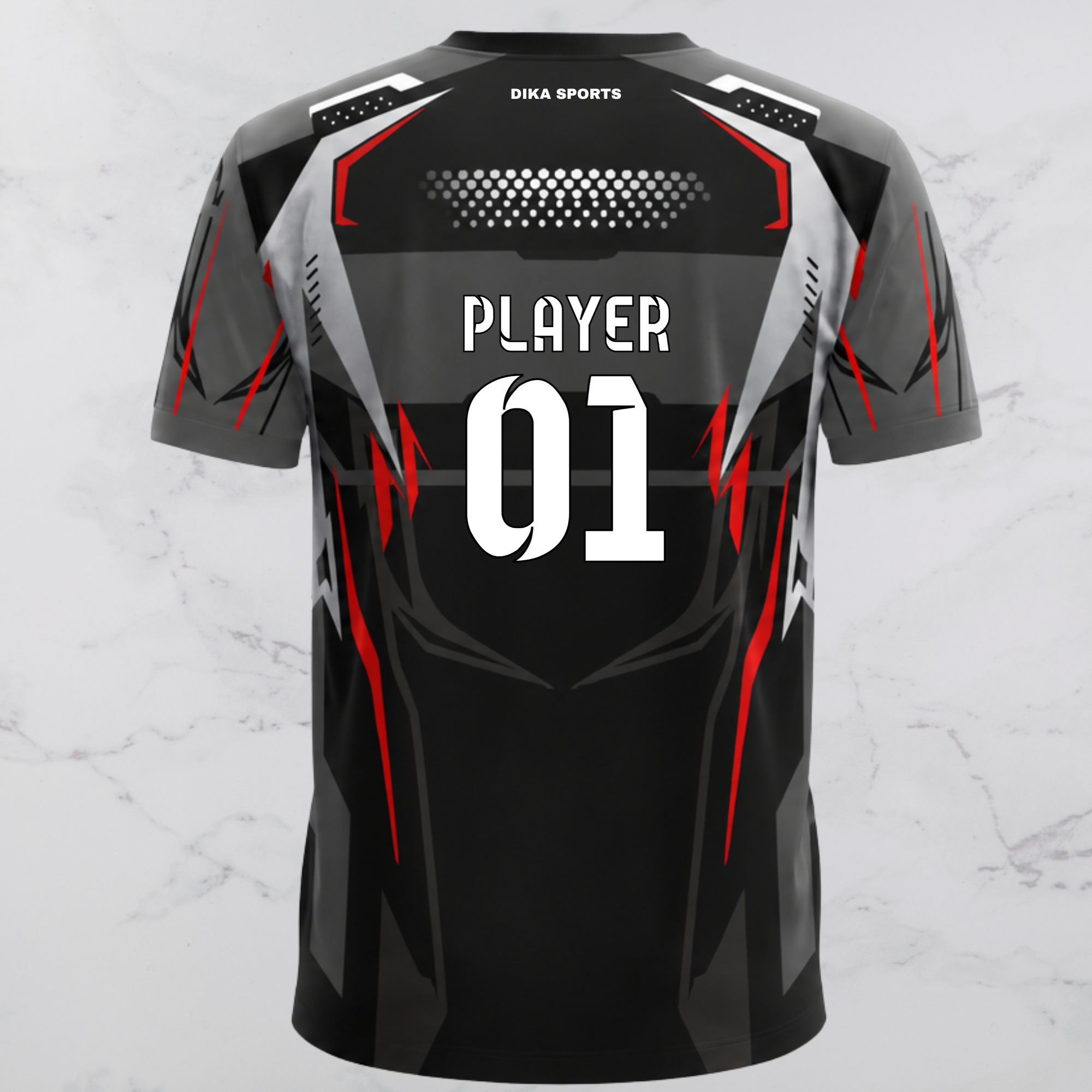 DIKA SPORTS Men's Cricket T-Shirt | Custom Round Neck Cricket Jersey with Name | Breathable Sportswear