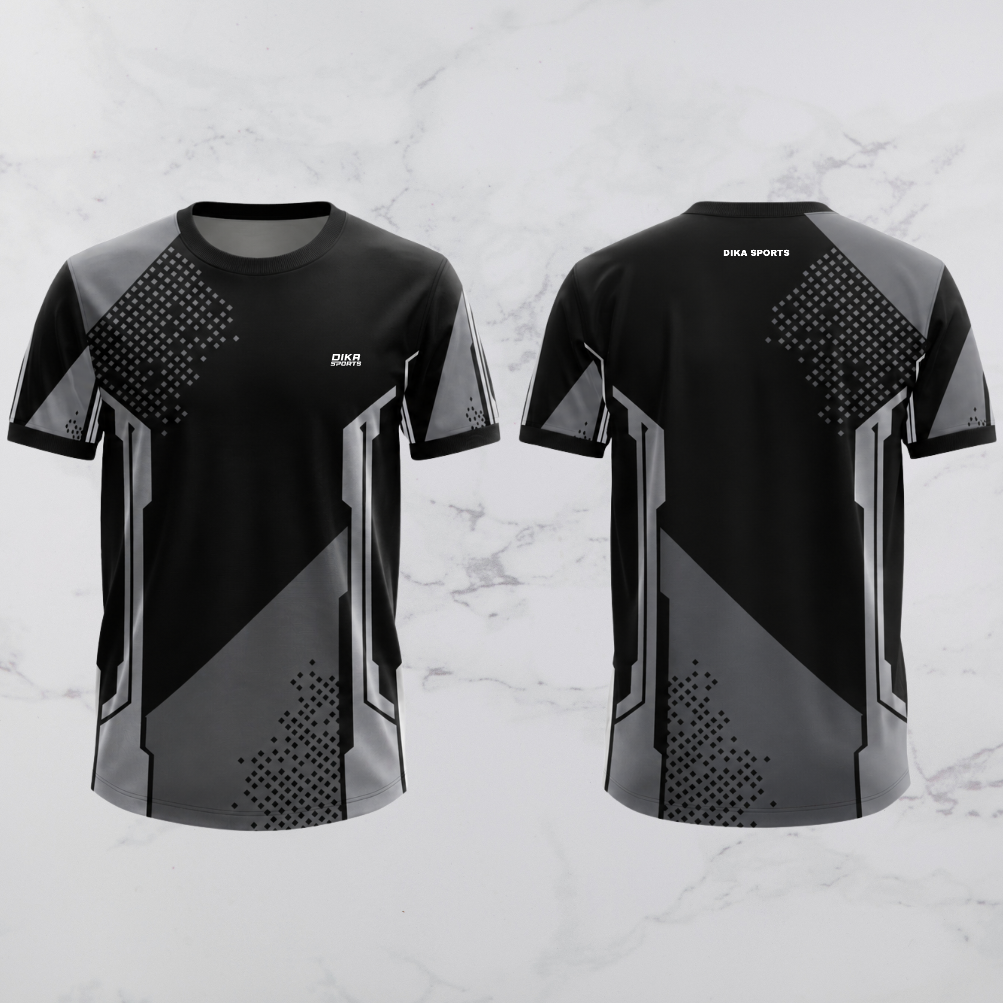 DIKA SPORTS Premium Round Neck Cricket Jersey for Men Moisture Wicking Quick Dry Sports T-Shirt