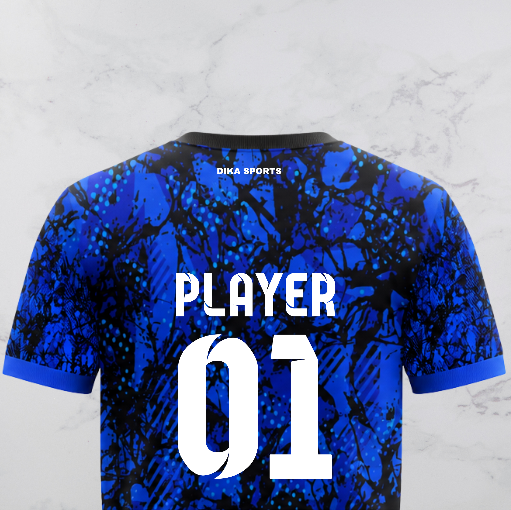 DIKA SPORTS Custom Team Cricket Jersey | Personalized Round Neck Cricket T-Shirt with Name & Number | Breathable Cricket Wear