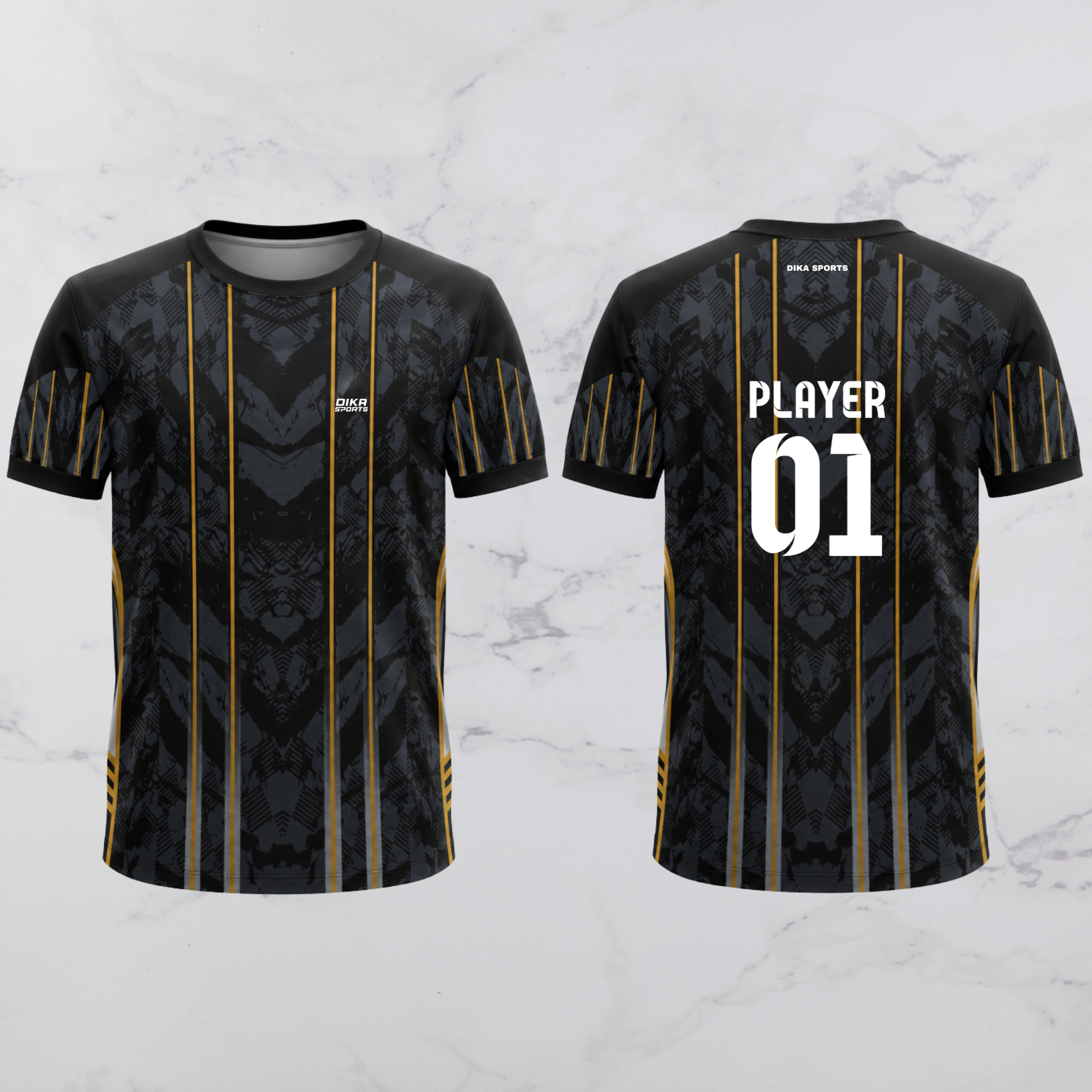 DIKA SPORTS Cricket Jersey for Fans | Custom Round Neck Cricket Jersey with Name | Personalized Team Cricket T-Shirt