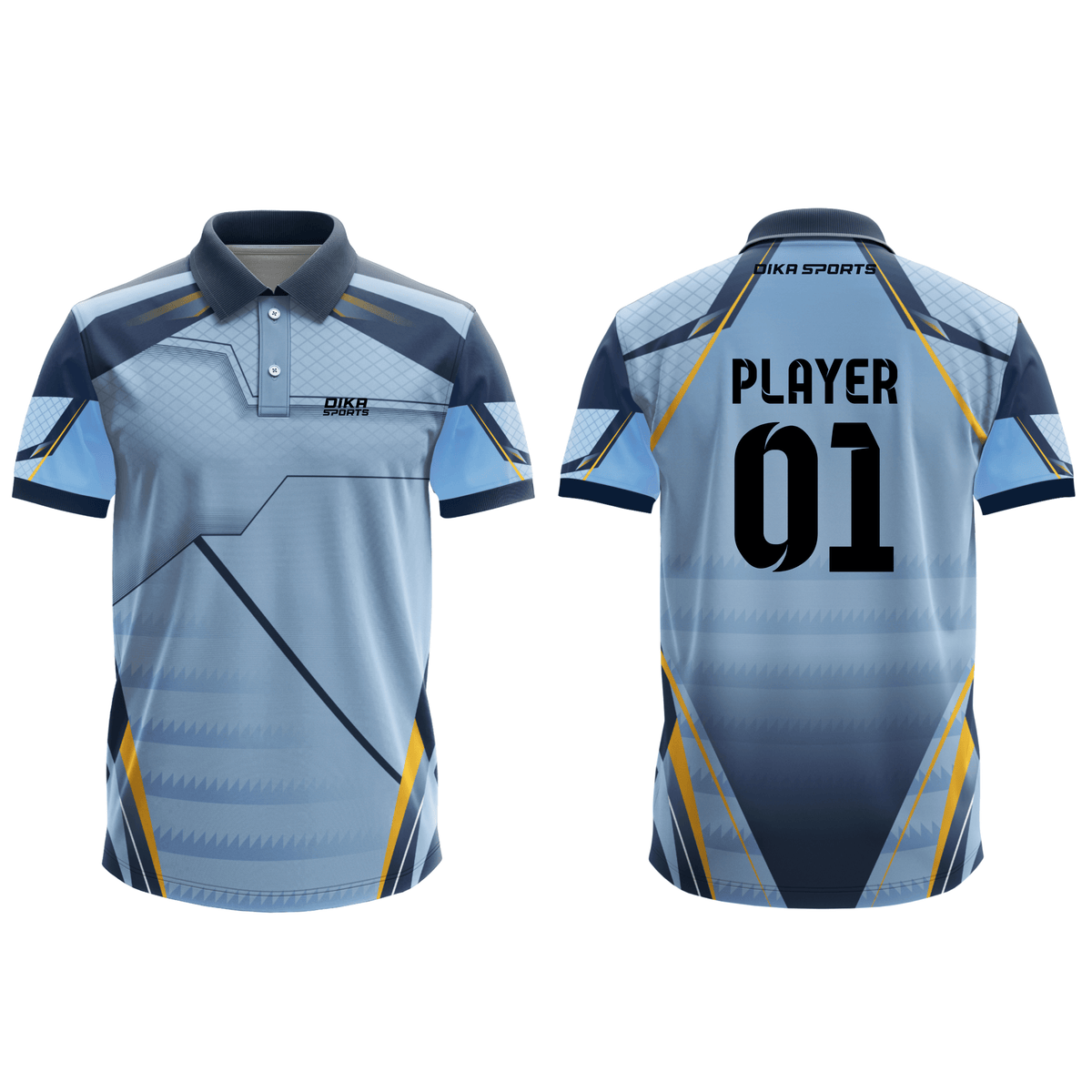 Dika Sports Attractive Kids Custom Cricket Jersey with Name and Number for Young Players