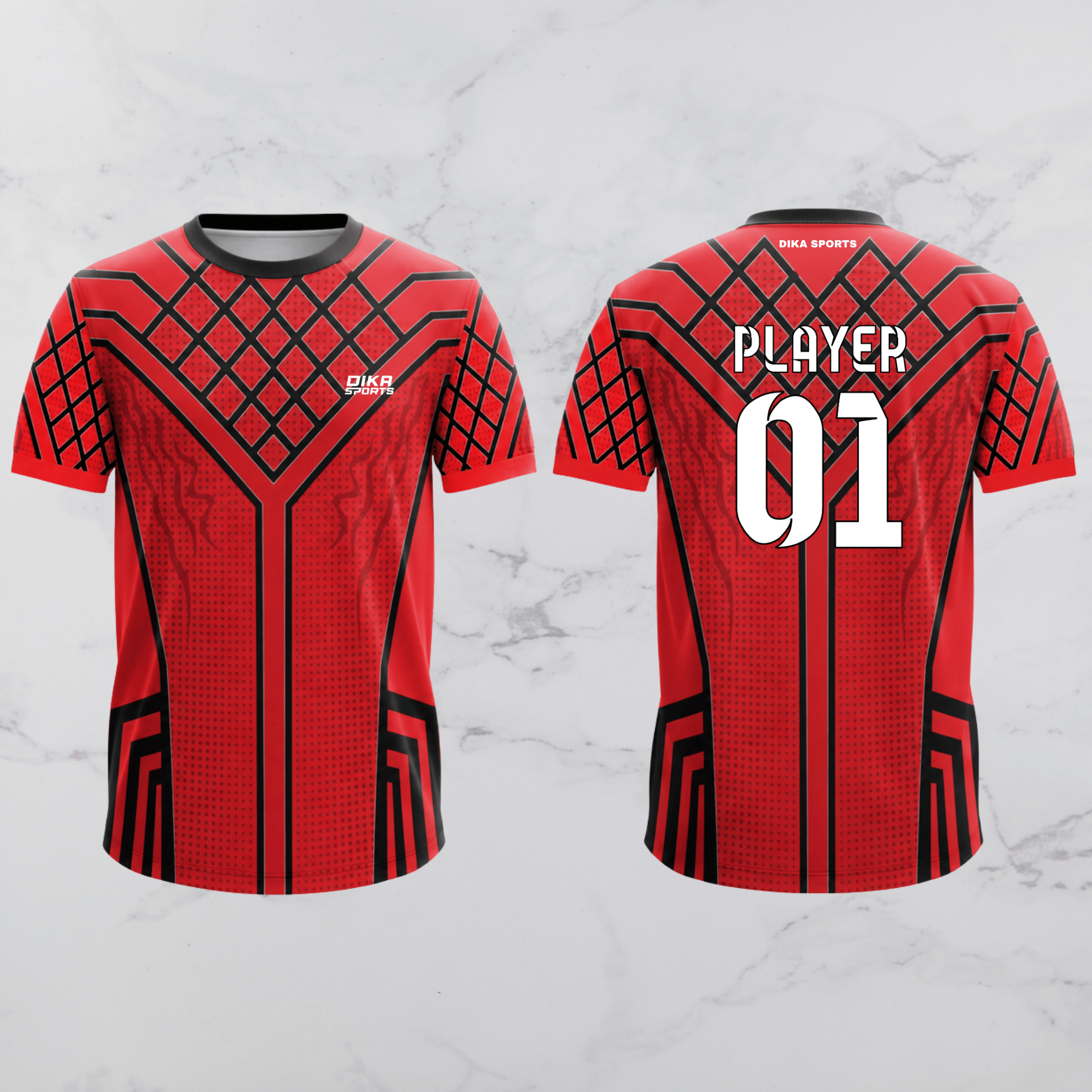 Dika Sports Cricket Jersey for Men and women | Custom Round Neck Personalized Cricket Jersey