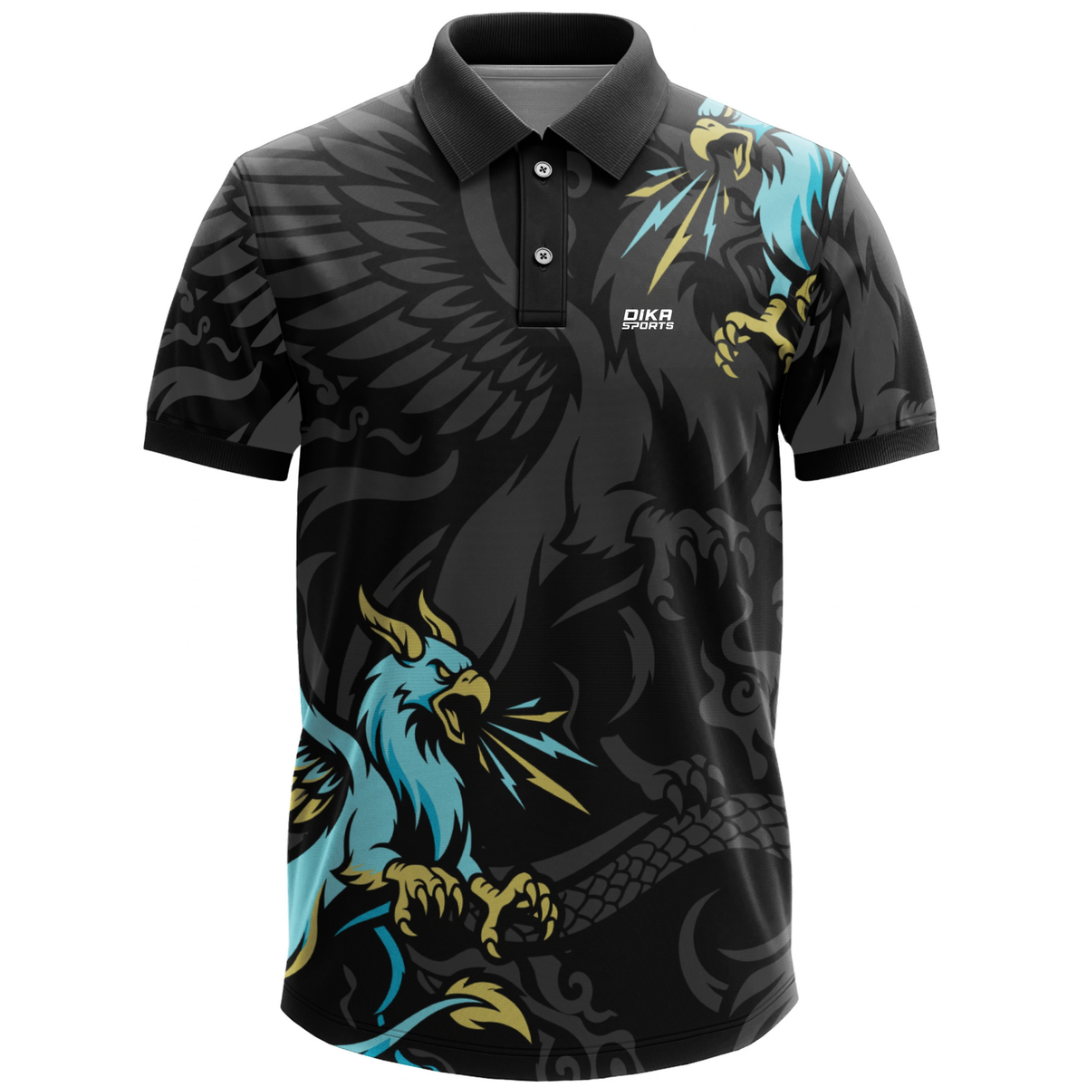 Dika Sports Cricket Jersey | Cricket T Shirt for Men | Quick-Dry Sports T-Shirt with Collar | Breathable Performance Wear