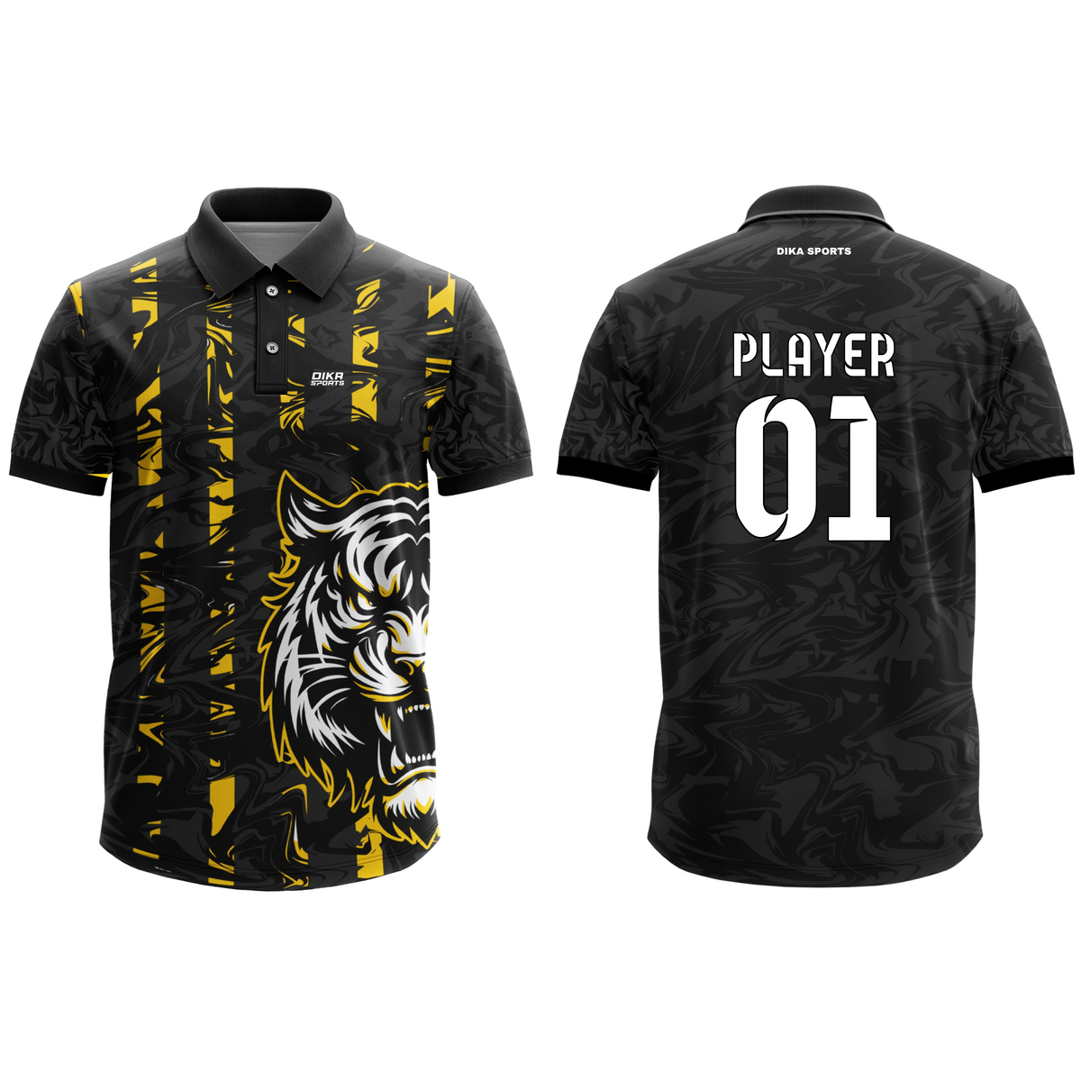 Dika Sports Cricket Jersey with Name | Custom Cricket Jersey with Logo & Number | Breathable Team Jersey for Men and Kids