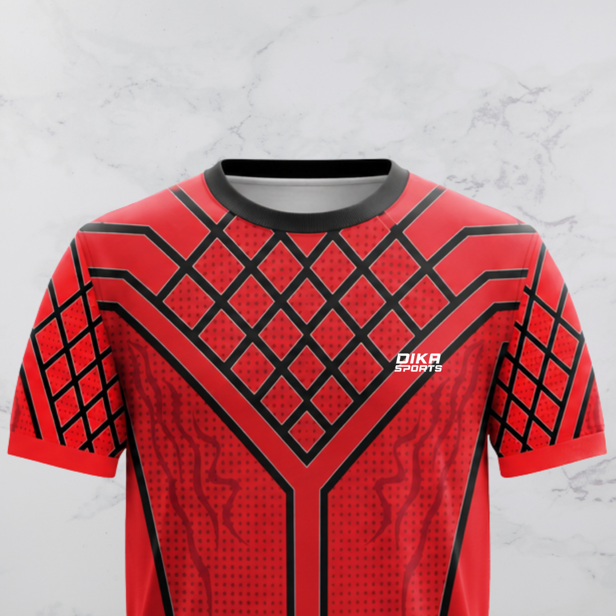 Dika Sports Cricket Practice T-Shirt Round Neck Breathable Short Sleeve Jersey for Men