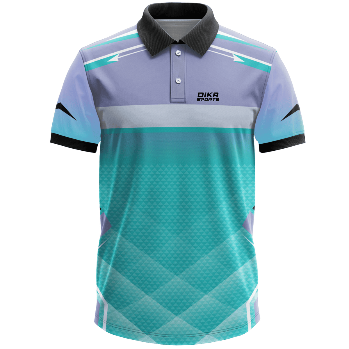DIKA SPORTS Custom Tournament Moisture Wicking Cricket Jersey – Polo Collar Match Uniform with Stylish Look