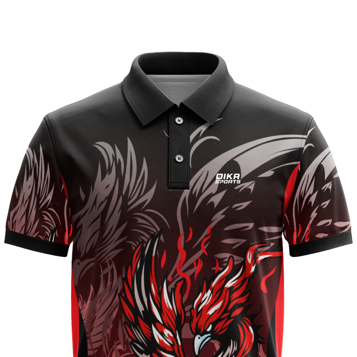 Dika Sports Cricket Jersey India | Personalized Cricket Jersey | Cricket T-Shirt for Adults | Collar Neck Sports Jersey