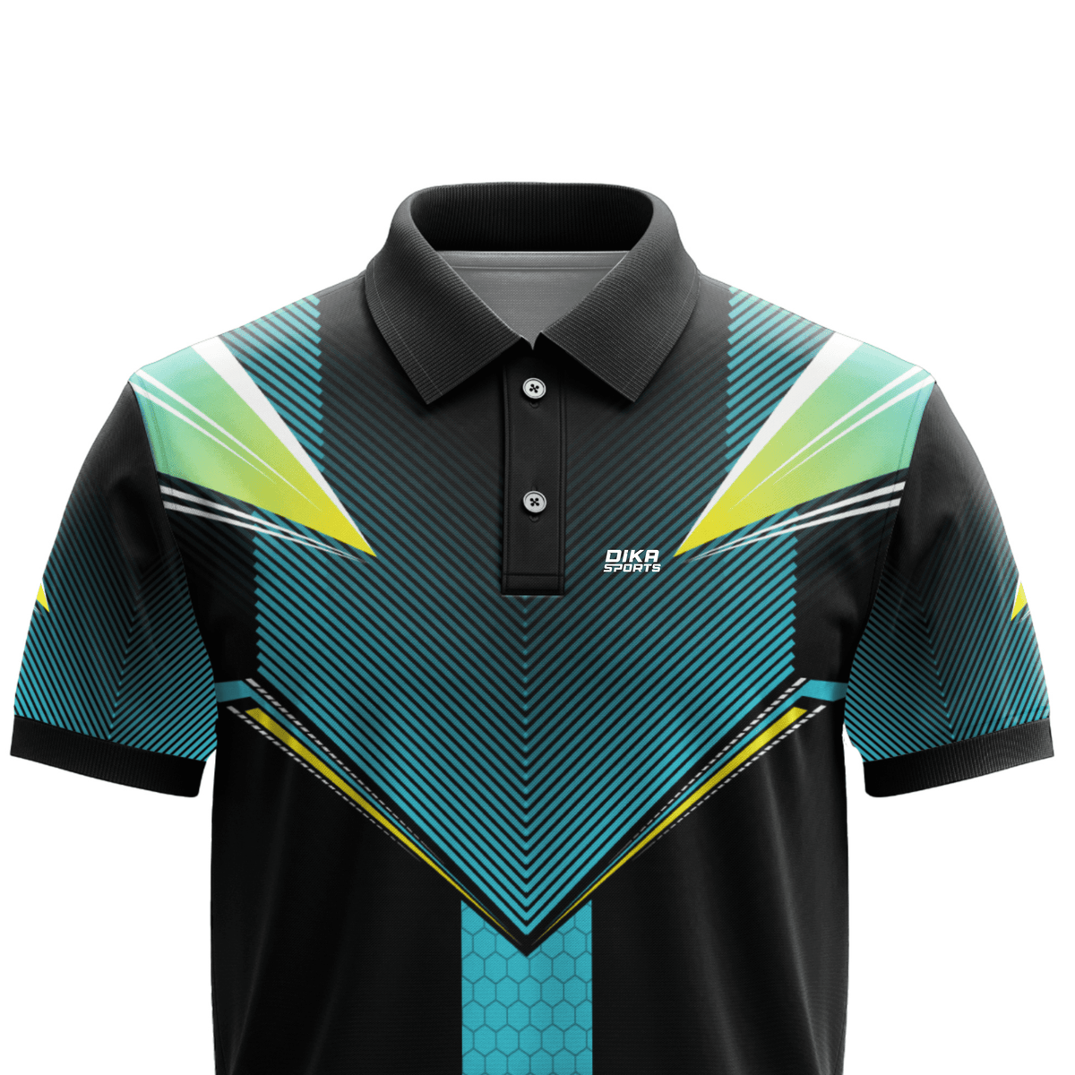 Breathable Solid Print Custom Cricket Jersey with Collar Neck for Men with Quick Dry Moisture Wicking Sports Fabric by Dika Sports
