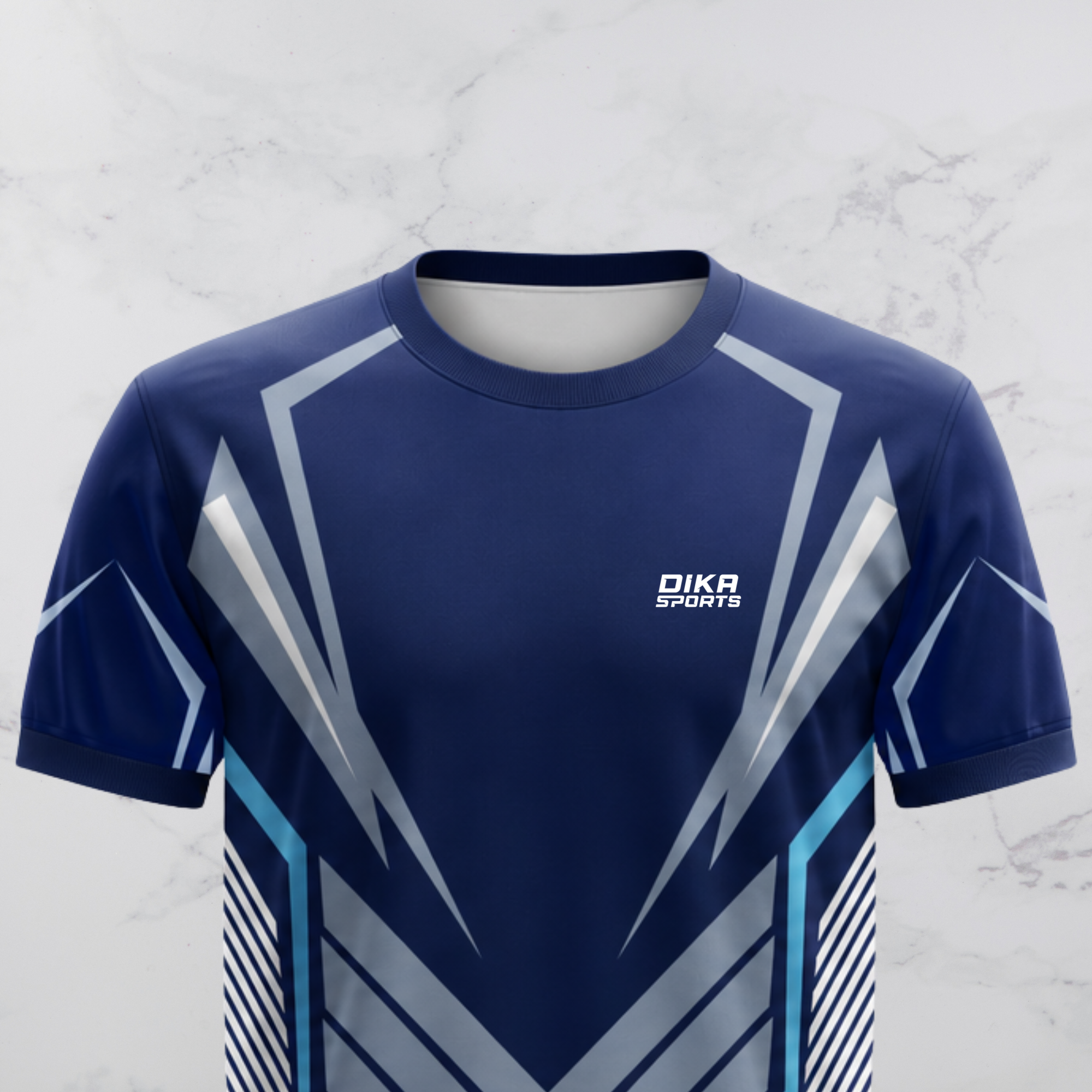 Dika Sports Custom Cricket Dress | Round Neck Sports Jersey with Name, Number & Team Design