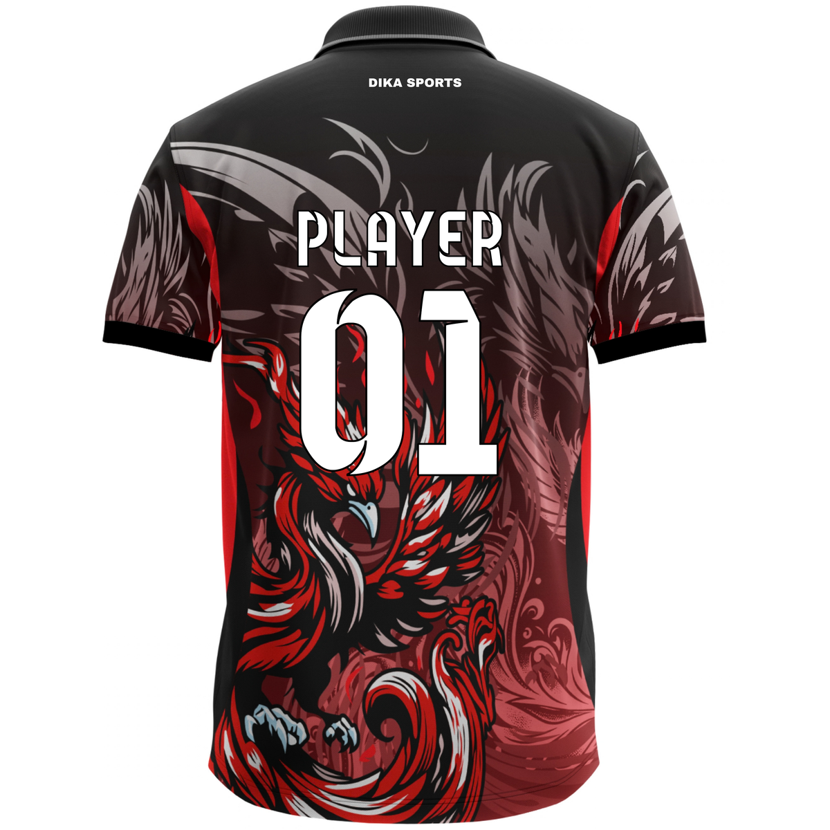 Dika Sports Cricket Jersey India | Personalized Cricket Jersey | Cricket T-Shirt for Adults | Collar Neck Sports Jersey