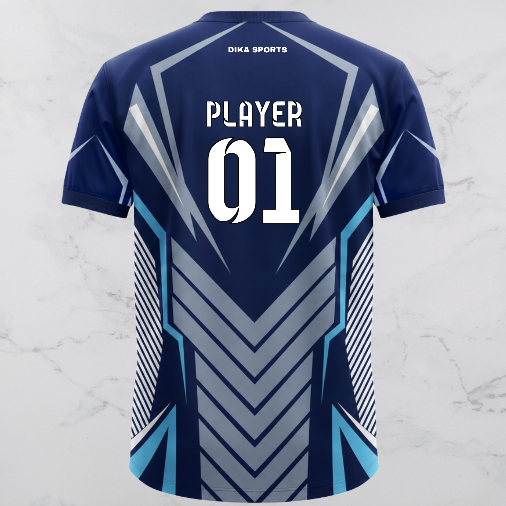 Dika Sports Custom Cricket Dress | Round Neck Sports Jersey with Name, Number & Team Design